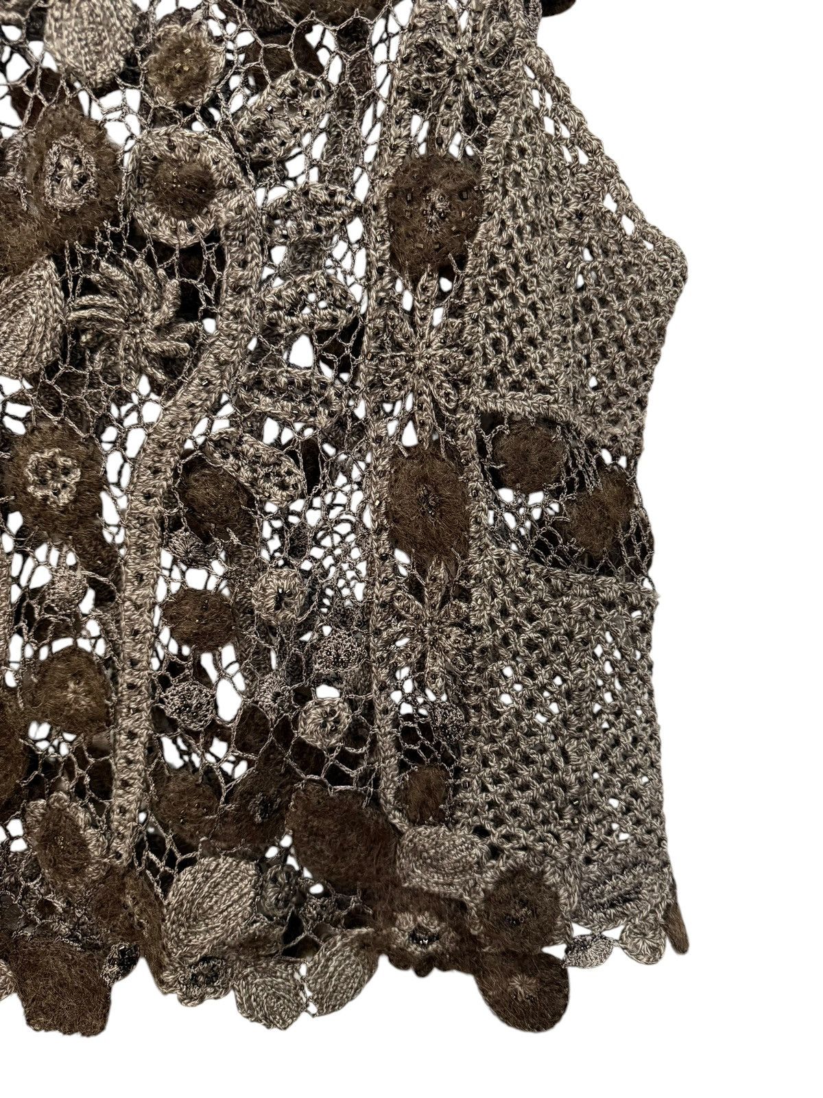 Japanese Brand Vintage Unbranded Crochet Lace Blouse Size M / US 6-8 / IT 42-44 - 2 Thumbnail