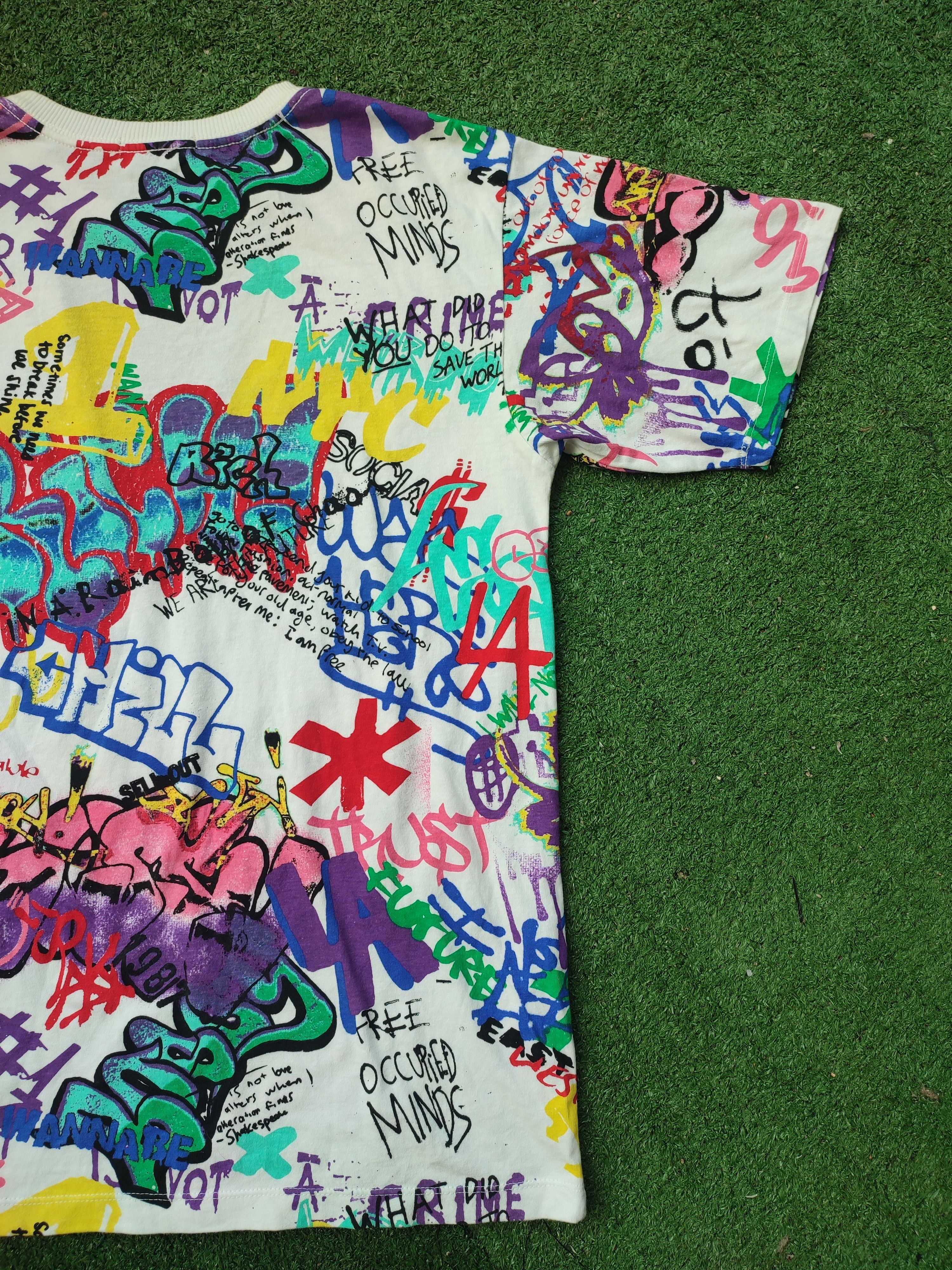 Forever 21 Crazy Rare Art Design by Forever 21 Tees Size US L / EU 52-54 / 3 - 9 Thumbnail
