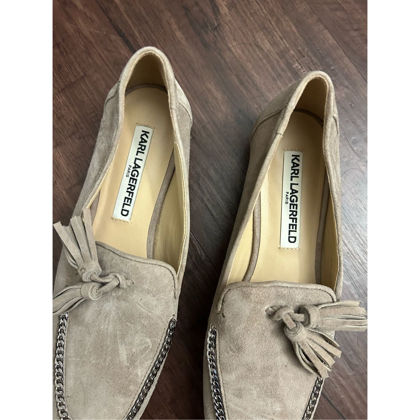 Karl Lagerfeld Karl Lagerfeld Paris Bari Leather Loafers Taupe Shoes, Size Size US 6 / IT 36 - 9 Thumbnail