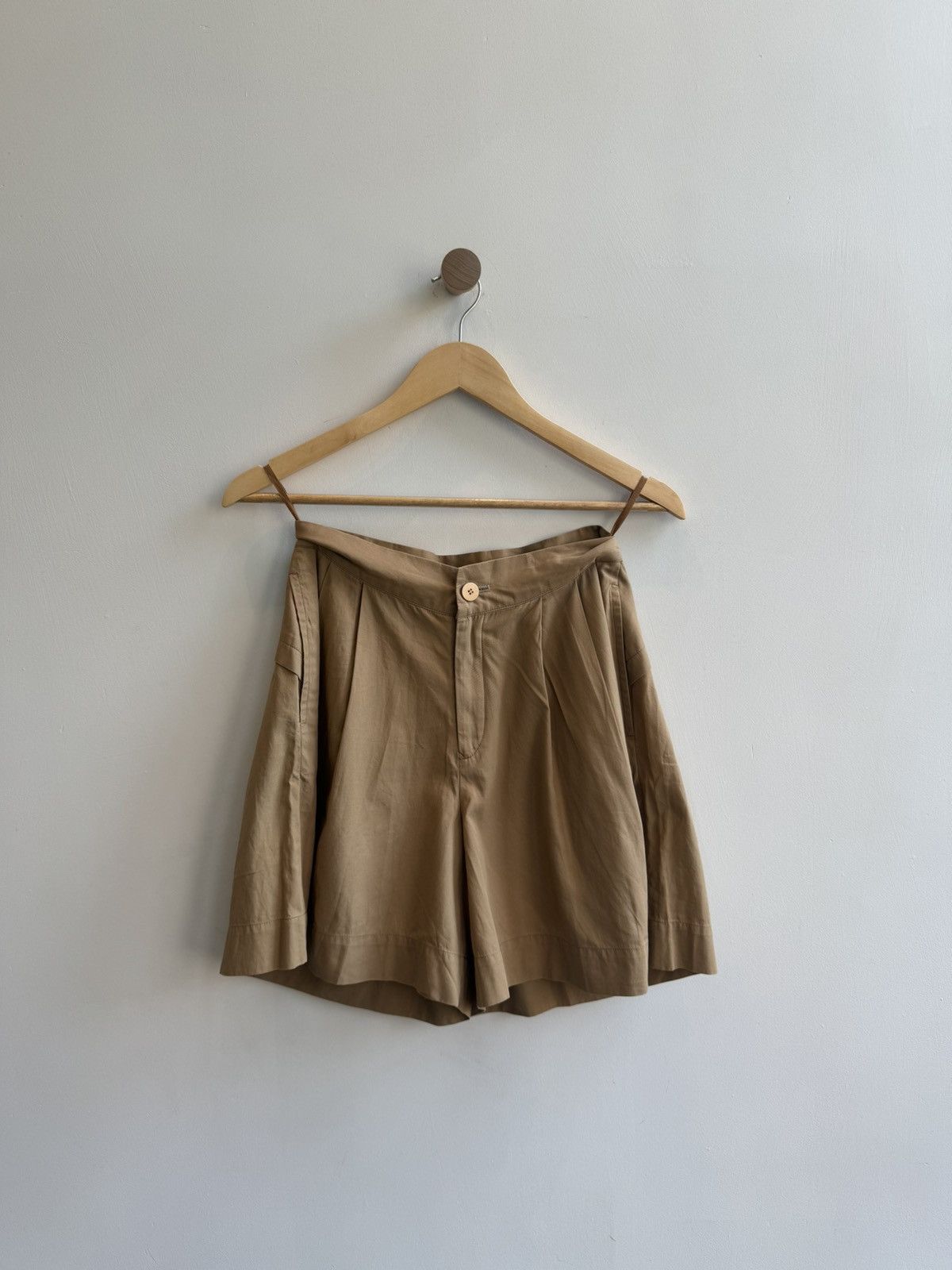 Issey Miyake Issey Miyake 80s Pleated Tan Short/Skirt Size 30" / US 8 / IT 44 - 1 Thumbnail