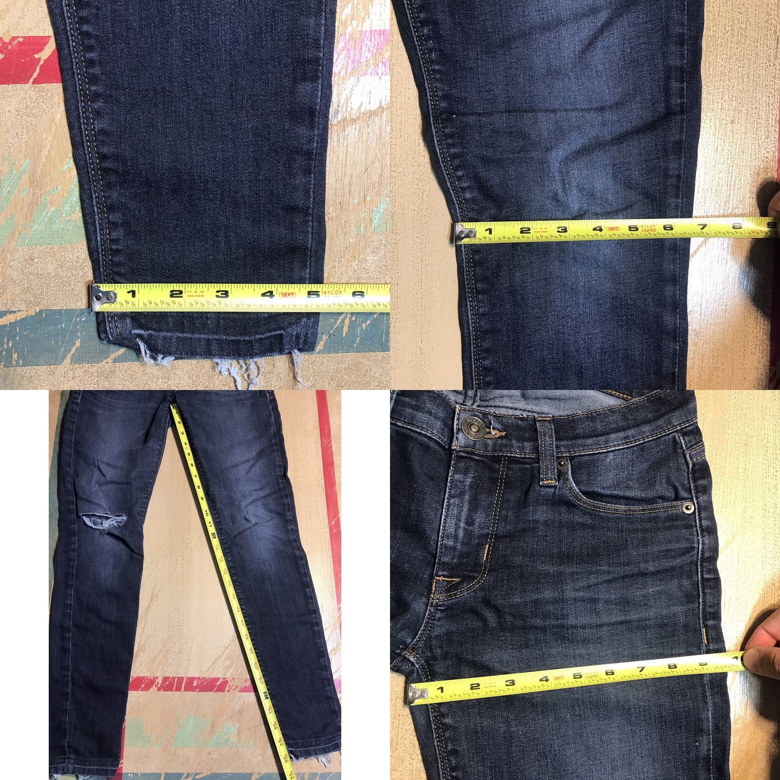 Hudson VINTAGE? No. Hudson Krista Ankle Super Skinny Raw Hem Jeans Denim Womens 26 Inseam 28? No. Size 26" / US 2 / IT 38 - 8 Thumbnail