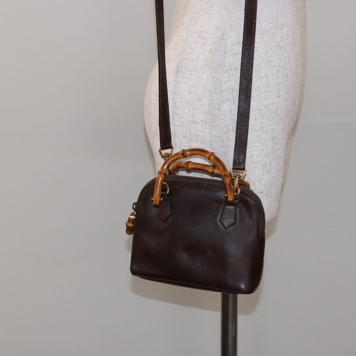 Gucci GUCCI Bamboo Shoulder Bag Leather Brown Gold 007 2032 007 Size ONE SIZE - 24 Thumbnail
