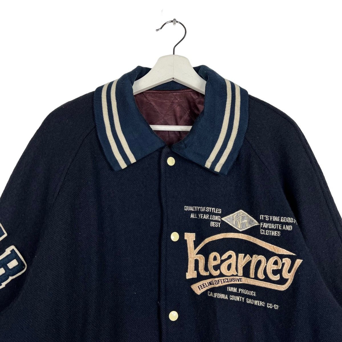 Japanese Brand 🔥 VINTAGE 1980s KEARNEY HOUSE VARSITY JACKET Size US L / EU 52-54 / 3 - 4 Thumbnail