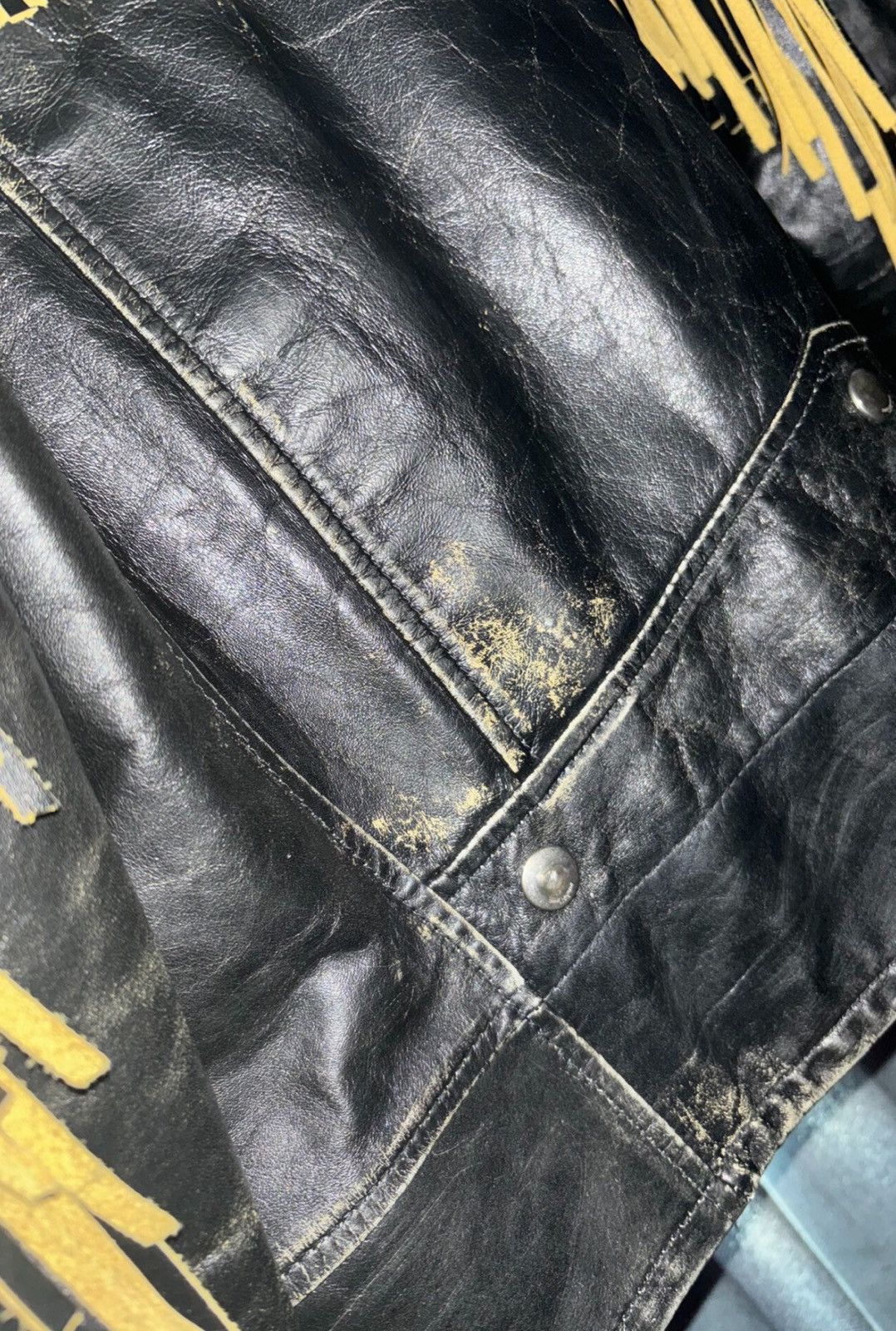 Saint Laurent Paris Saint Laurent SLP 2016FW Fringed Distressed Leather Jacket Size US S / EU 44-46 / 1 - 6 Thumbnail