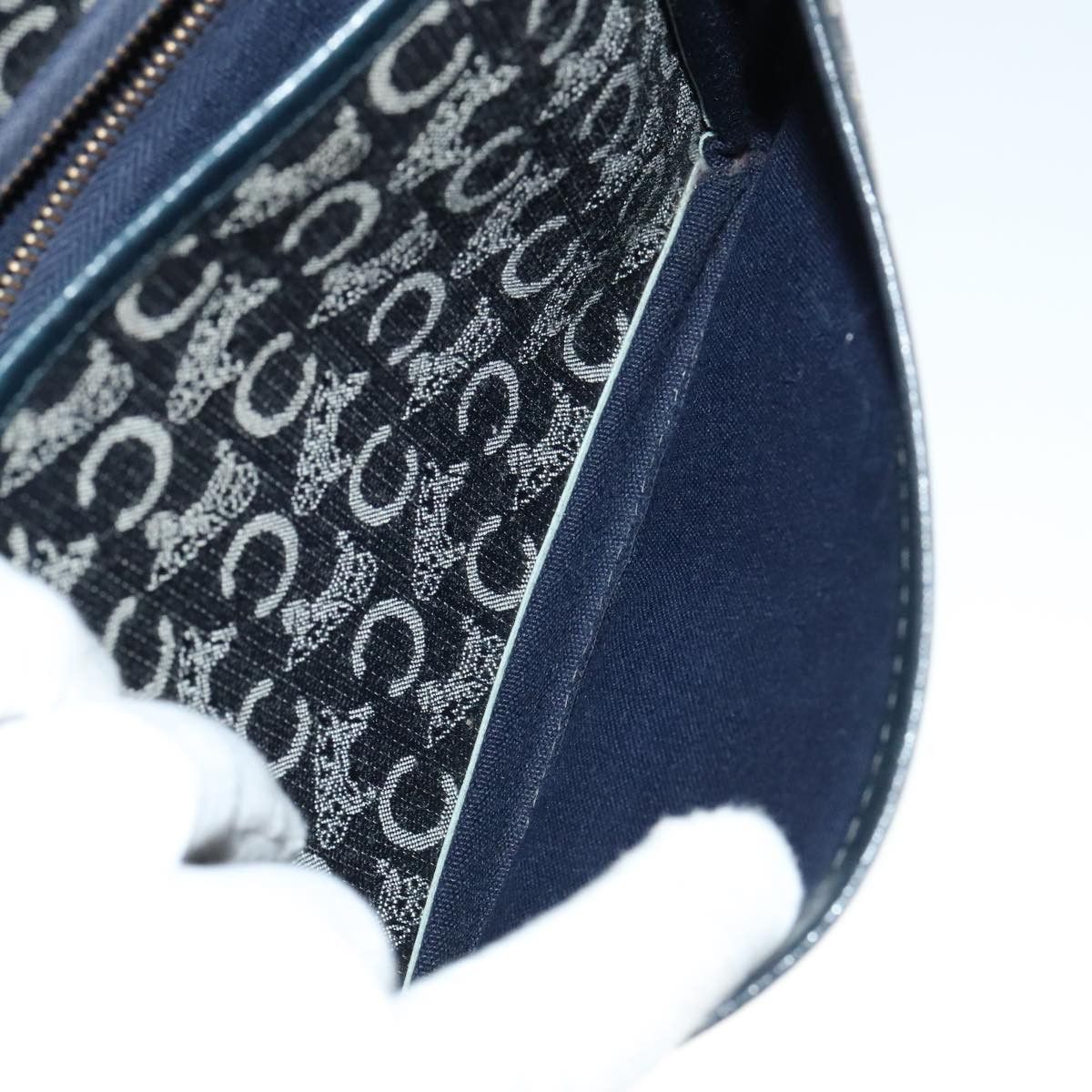 Celine CELINE C Sulky Shoulder Bag Canvas Navy Gold Size ONE SIZE - 13 Thumbnail