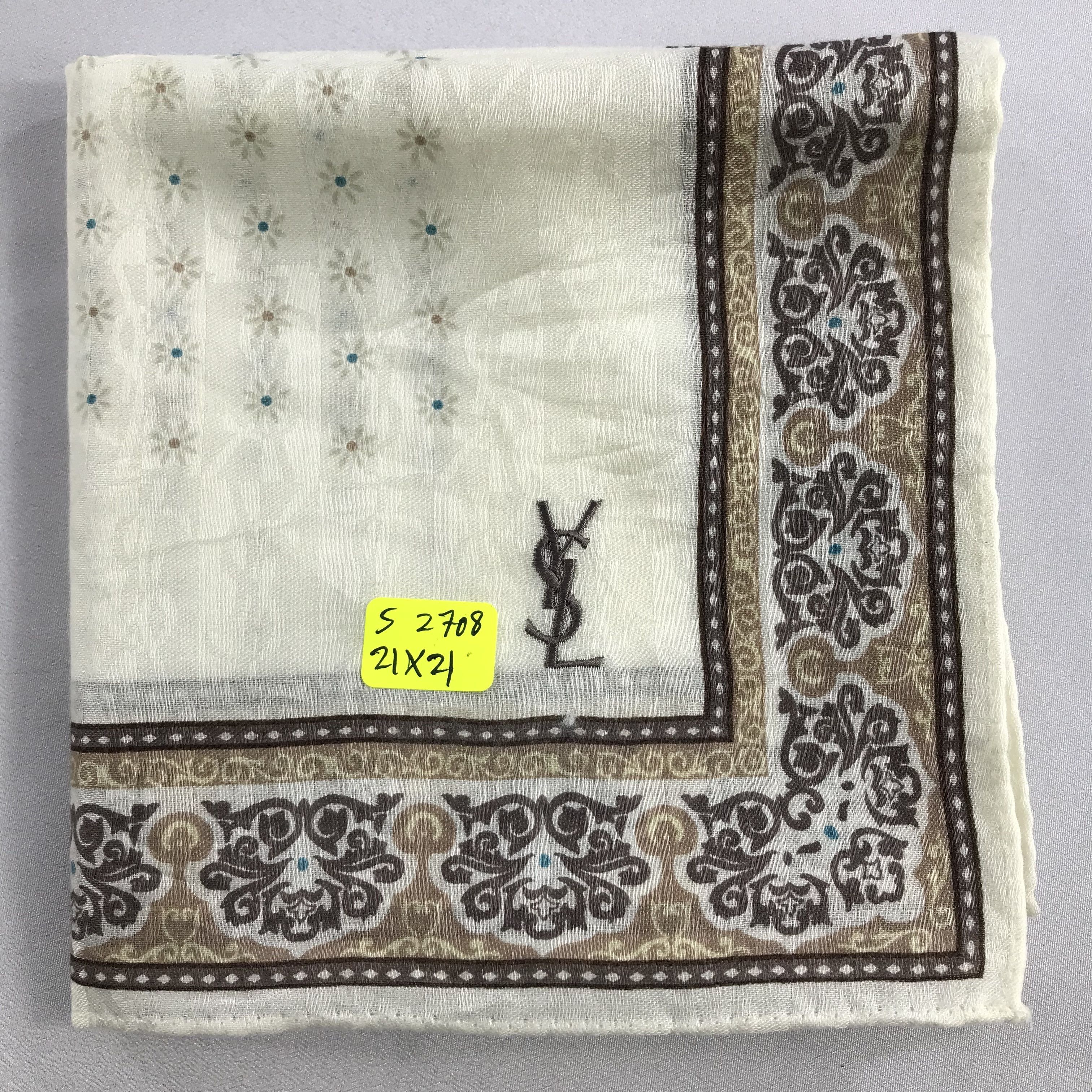 Vintage × Yves Saint Laurent Yves Saint Laurent Bandana / Handkerchief/Neckerchief -S2708 Size ONE SIZE - 5 Thumbnail
