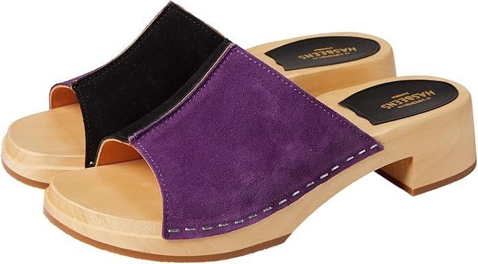 Swedish Hasbeens swedish hasbeens Combo Clog Color: Nero/Viola SAVE $110.00 Size US 9 / IT 39 - 1 Thumbnail