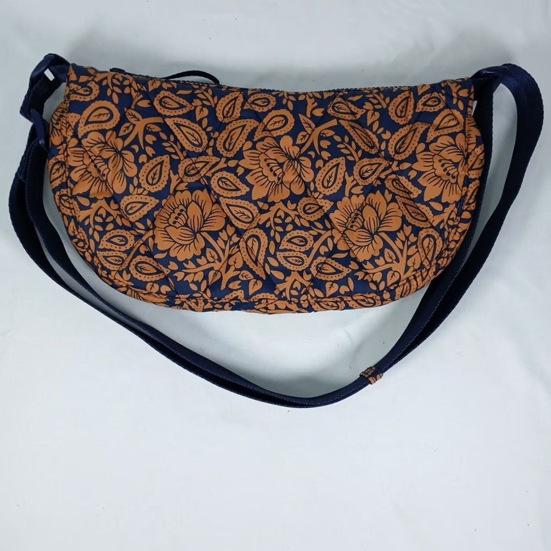 Vera Bradley Vera Bradley Quilted Shoulder Bag Orange Blue Floral Paisley Adjustable Strap Medium Women USB? Size ONE SIZE - 2 Thumbnail