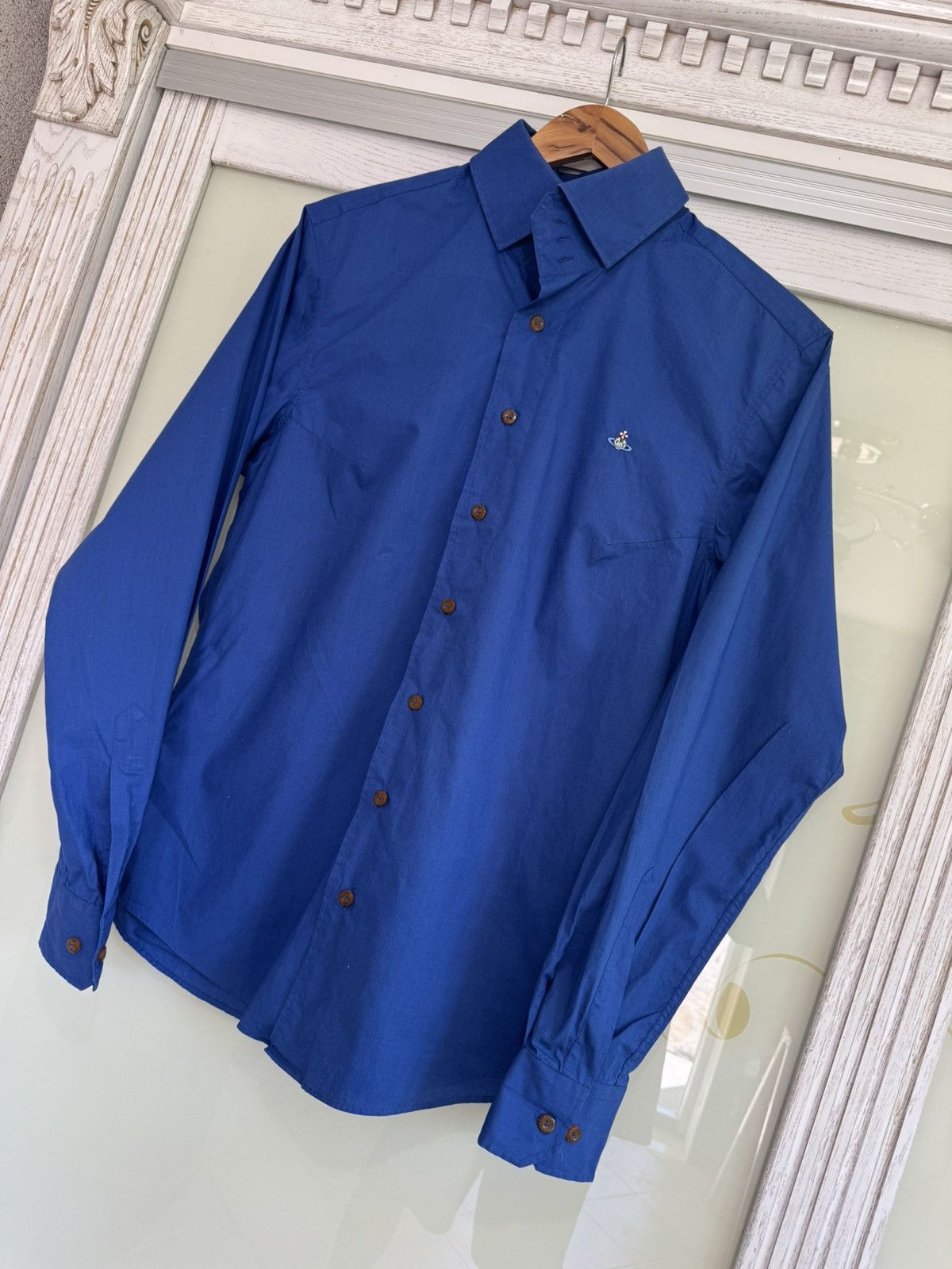 Vivienne Westwood Vivienne Westwood Blue Classic Long Sleeve Shirt Size US L / EU 52-54 / 3 - 3 Thumbnail