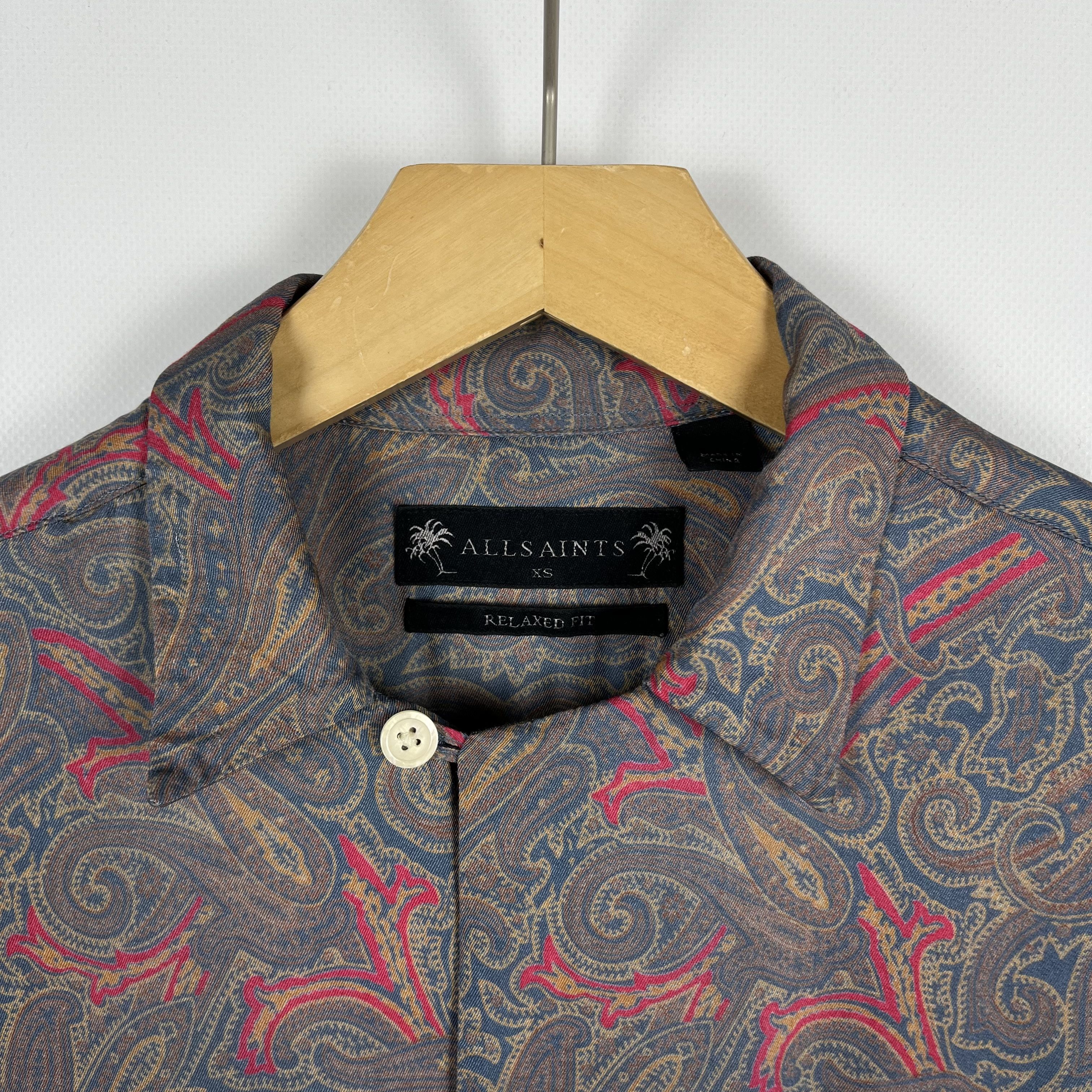 Allsaints AllSaints Oslo Paisley Crazy Art SS Button Up Shirt Size US XS / EU 42 / 0 - 9 Thumbnail
