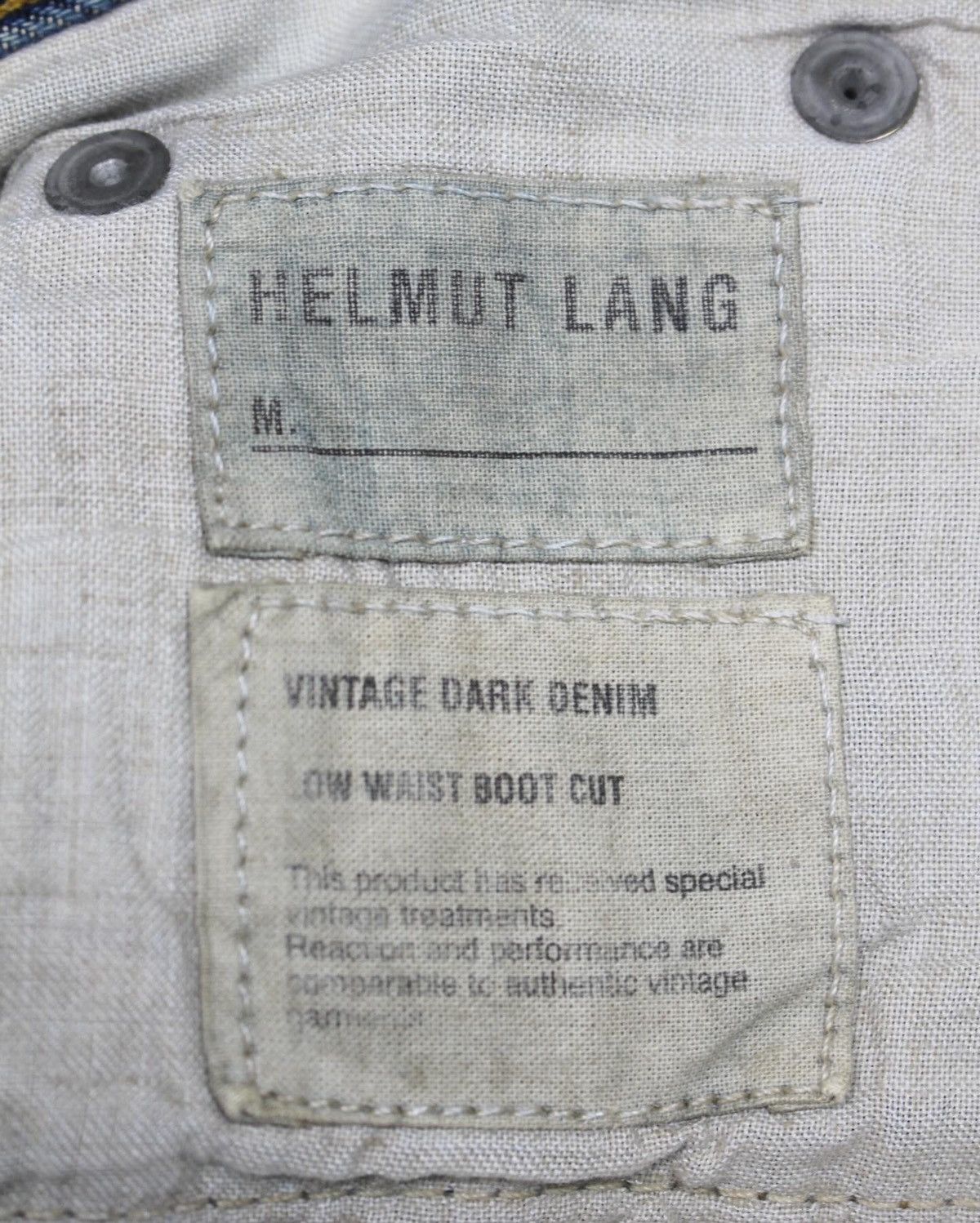 Helmut Lang 2000S HELMUT LANG DARK DENIM LOW WAIST BOOT CUT JEANS Size US 28 / EU 44 - 6 Thumbnail