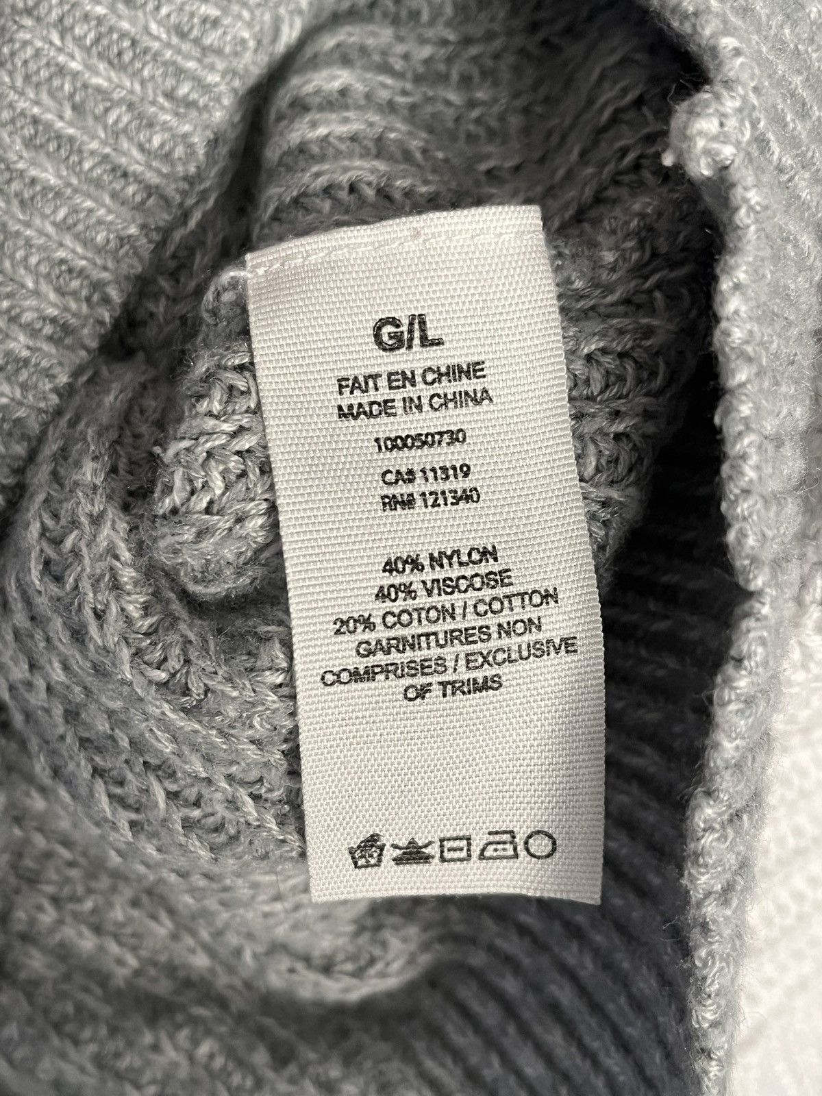 Garage Garage Boxy Drop Shoulder Knit Crew Neck Two-Tone Sweater Size L / US 10 / IT 46 - 4 Thumbnail