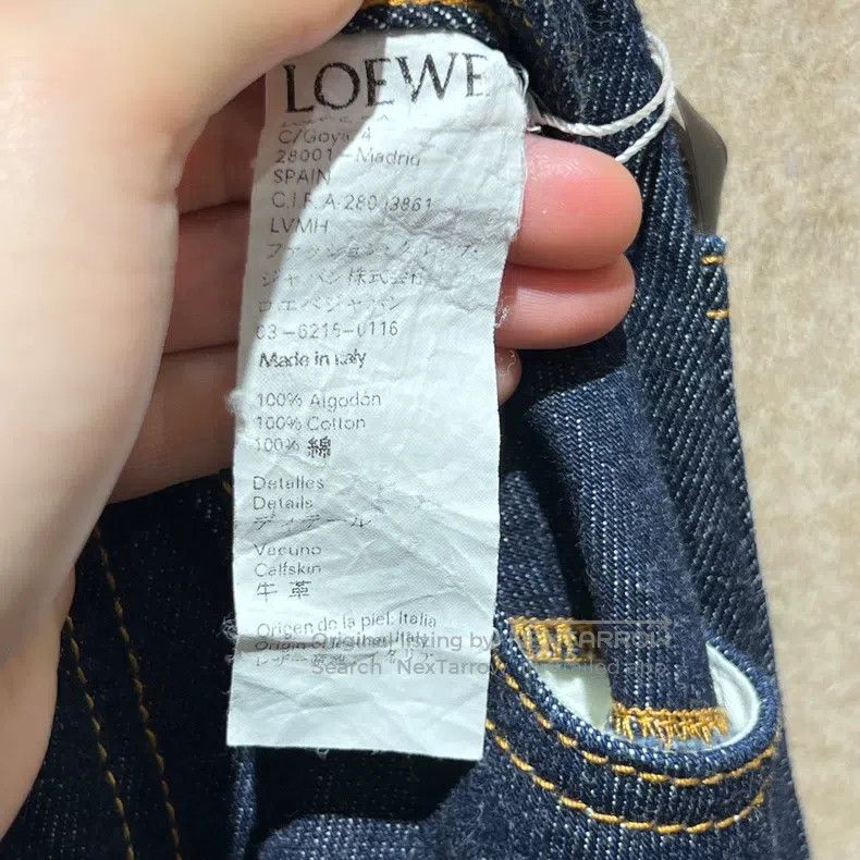 Loewe Loewe Blue Embroidered Star Pocket Leather Logo Denim Pant Size 24" / US 00 / IT 34 - 4 Thumbnail