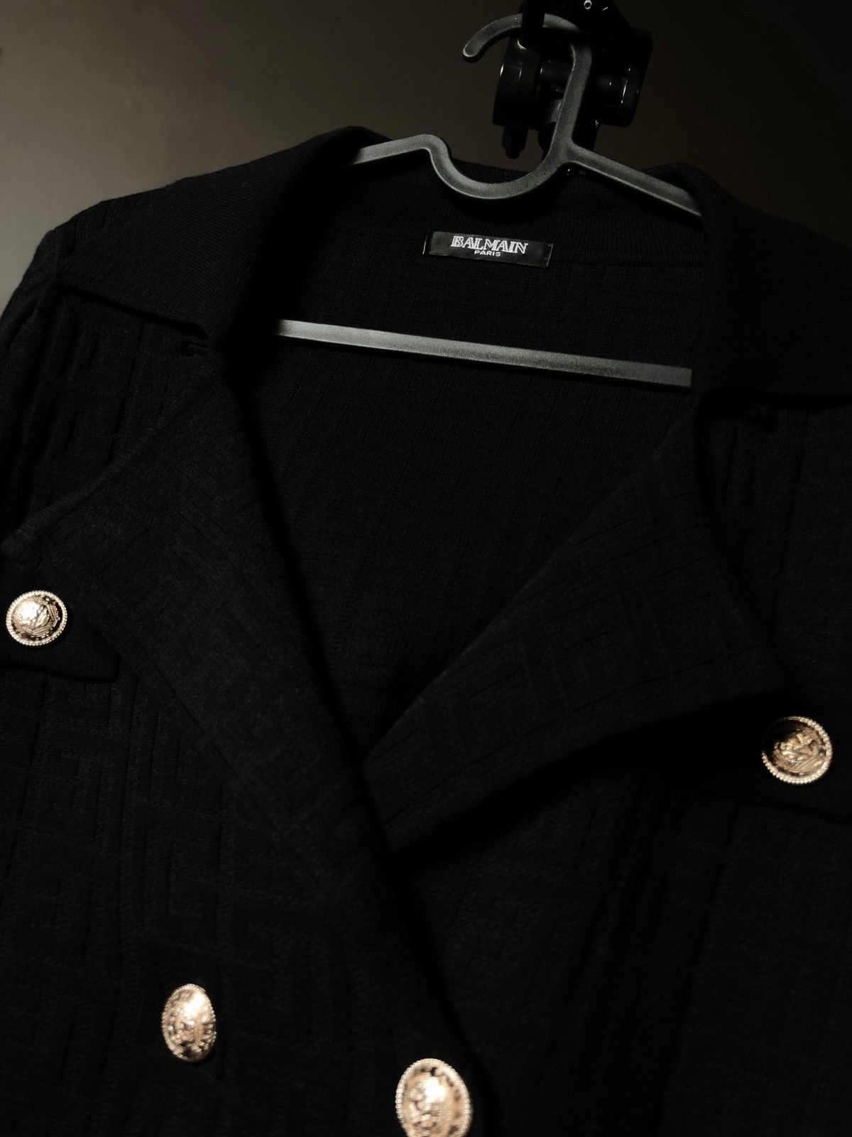 Balmain Balmain Monogram Gold Button Up Blazer Size S / US 4 / IT 40 - 1 Thumbnail