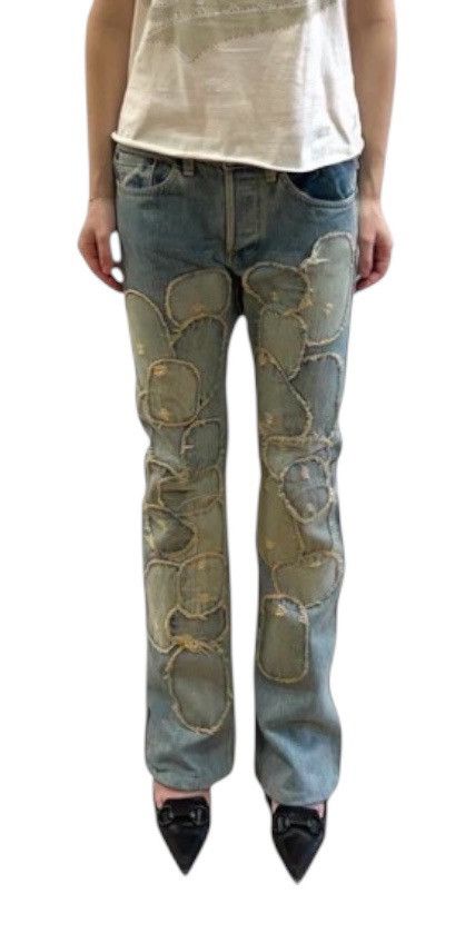 Cosmic Wonder Rare🔥1999 Cosmic Wonder ‘MADONNA’ Patchwork Distressed Denim Size 30" / US 8 / IT 44 - 3 Thumbnail