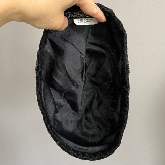 Escada Vintage Escada Sequin Black & Gold Skullcap - German 🇩🇪 Size ONE SIZE - 6 Thumbnail