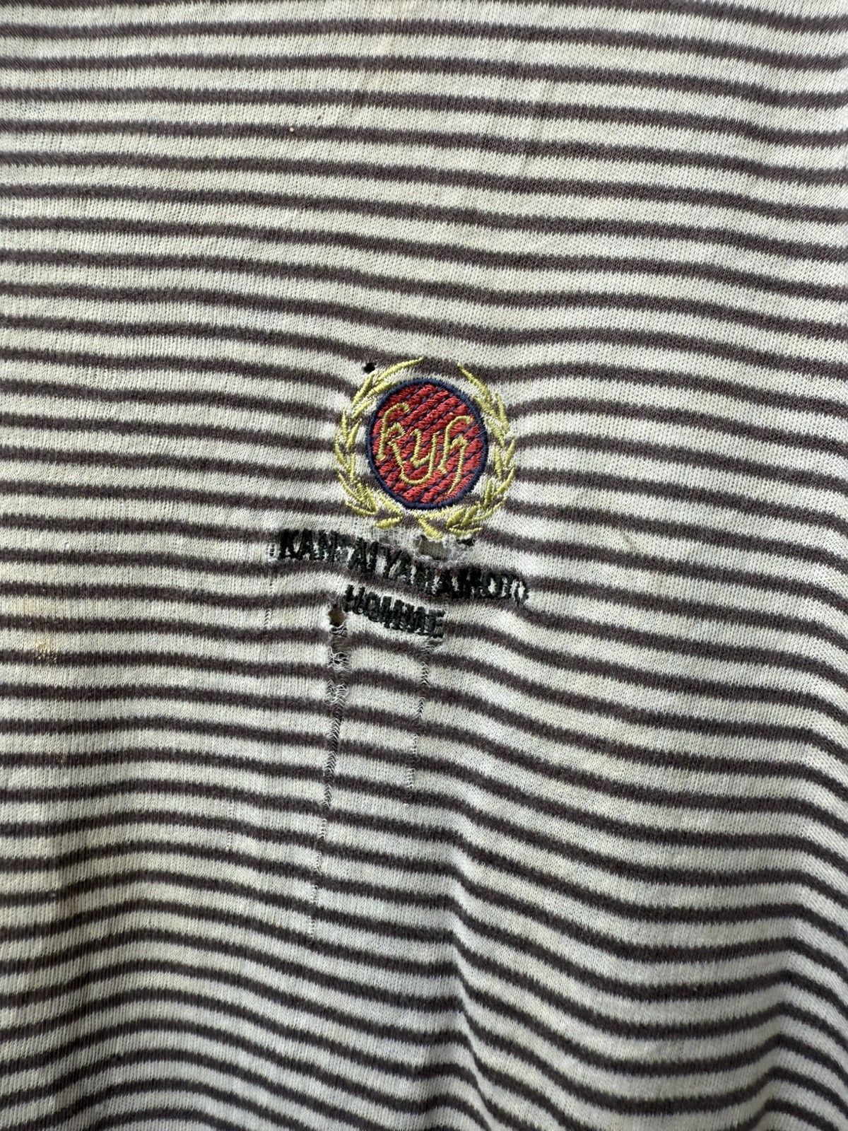 Kansai Yamamoto Kansai Yamamoto Homme Striped Longsleeve Yohji Styled Size US XL / EU 56 / 4 - 4 Thumbnail