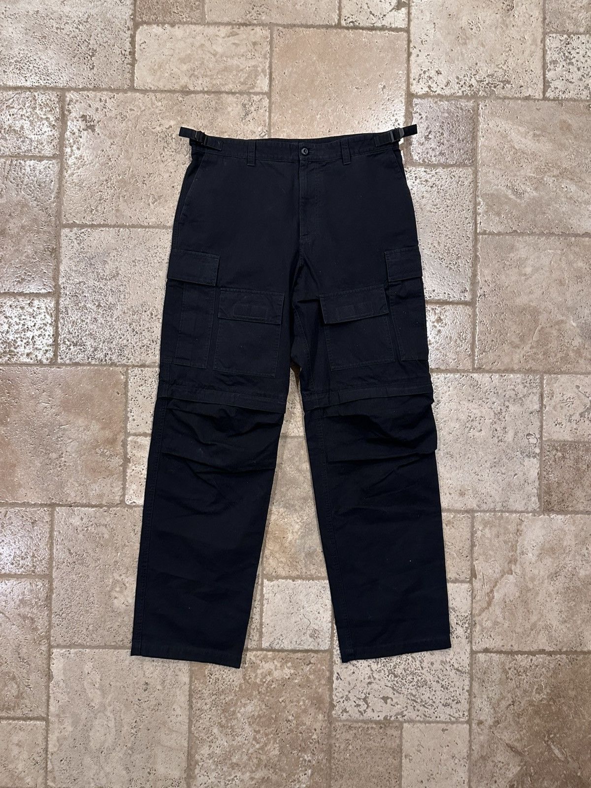 Balenciaga Balenciaga Wide Leg Black Ripstop Cargo Trousers Pants Size US 34 / EU 50 - 7 Thumbnail
