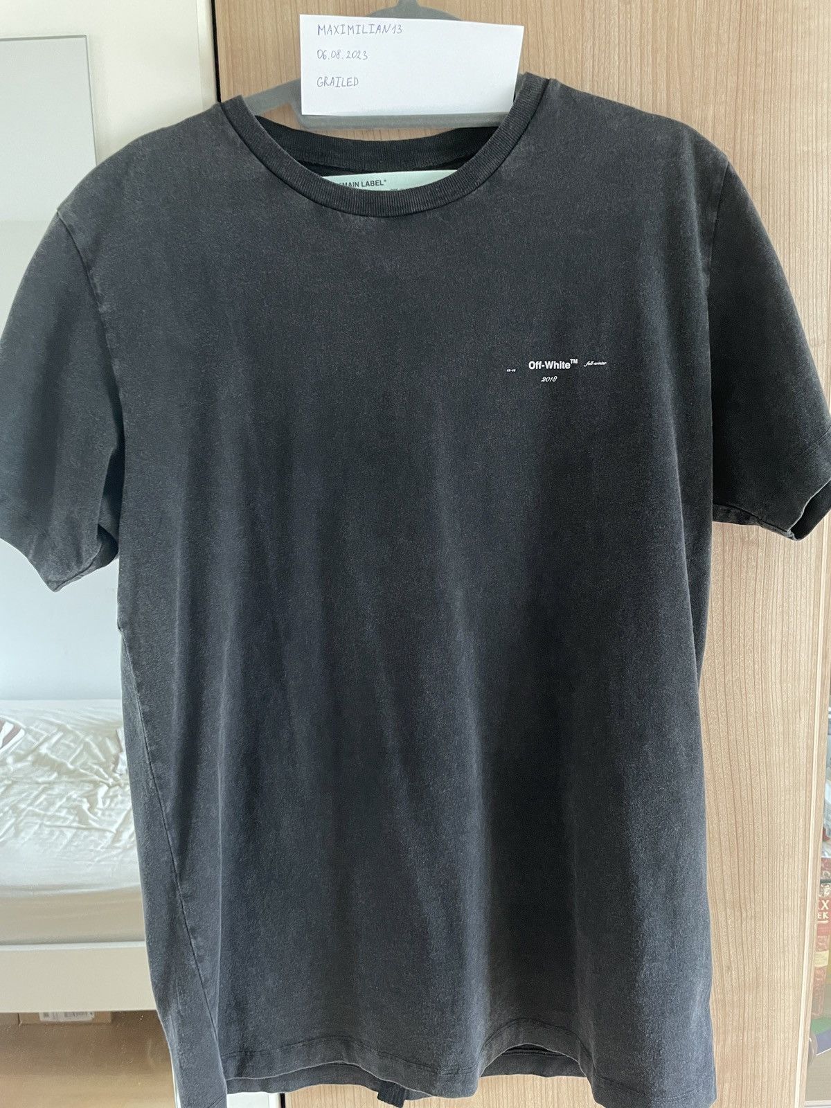Off-White Off-White 3D Line Slim Tee Anthracite Size US M / EU 48-50 / 2 - 2 Thumbnail