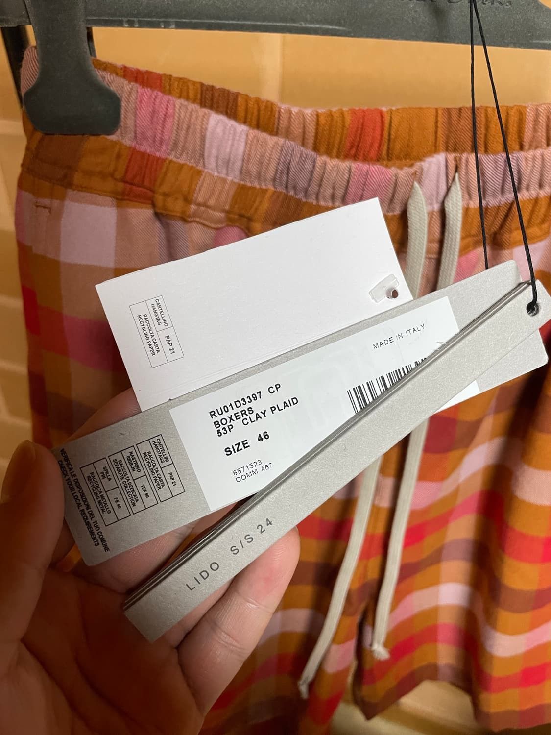 Rick Owens Rick Owens Plaid Orange Shorts Size US 30 / EU 46 - 3 Thumbnail
