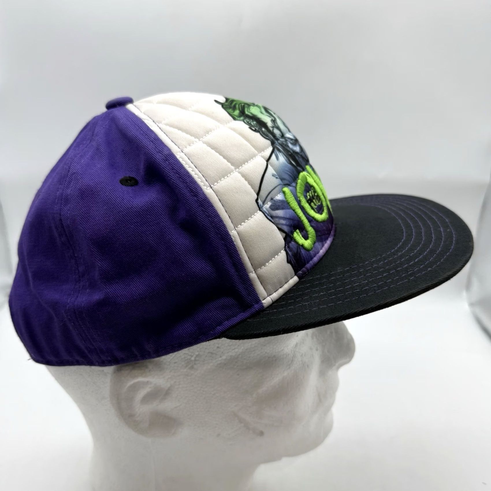 DC Comics DC Comics THE JOKER Snapback Hat Cap Logo Warner Bros WB Purple White Green Cap Adjustable Men Multicolor Casual Baseball Style Logo Mens Size ONE SIZE - 4 Thumbnail