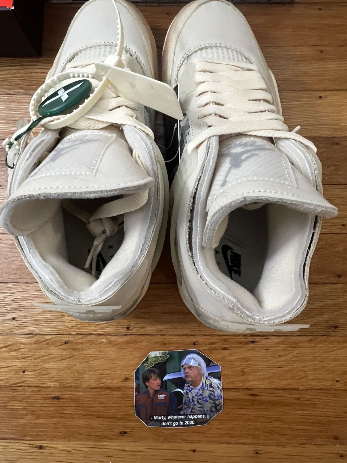 Jordan Brand × Off-White Jordan 4 Retro Off-White Sail (Women's) Size US 9 / EU 42 - 5 Thumbnail