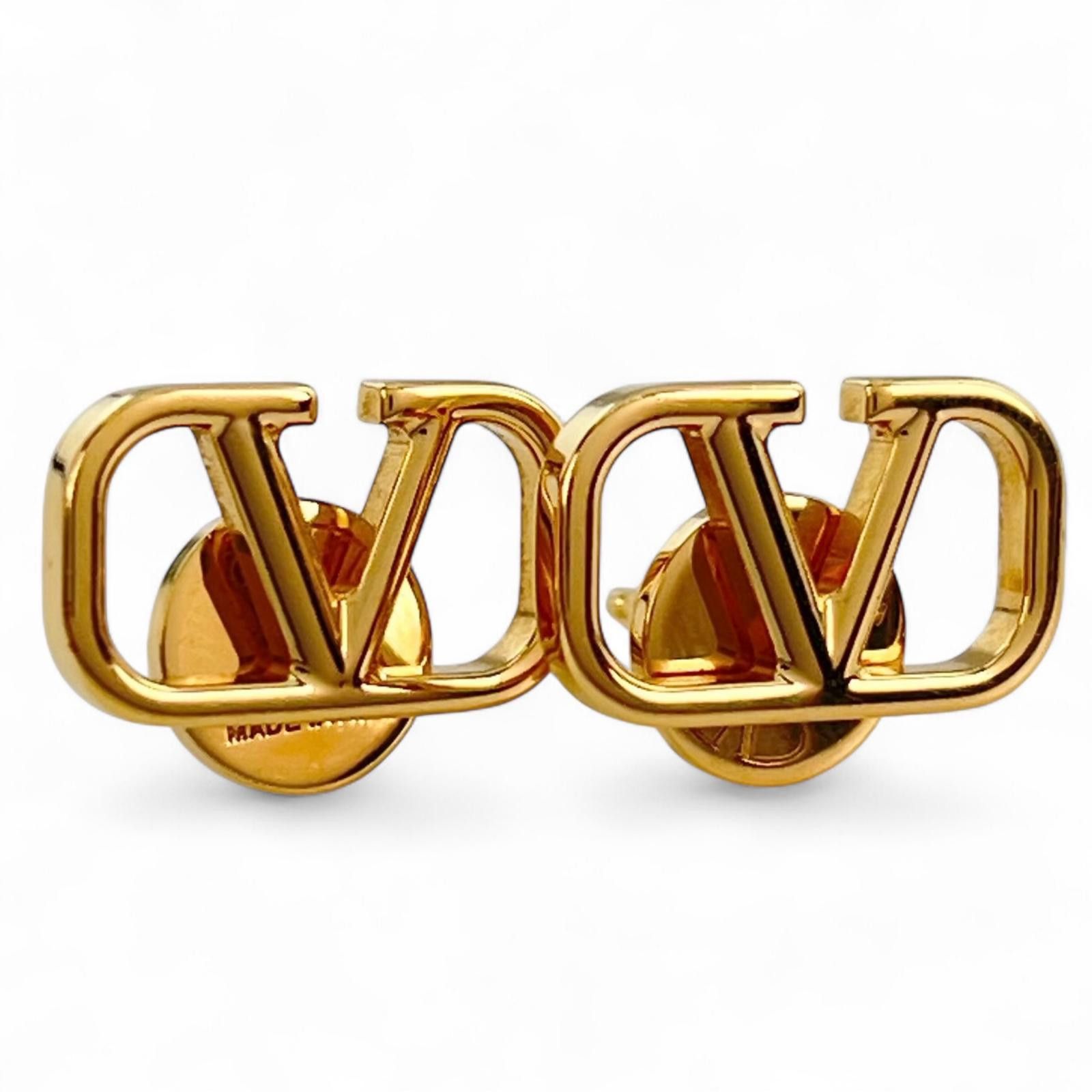 Valentino Valentino Valentino Garavani Pierce V Logo Signature Earrings Metal Earrings ZW2J0G76MET DUTY FREE for USA Size ONE SIZE - 1 Thumbnail