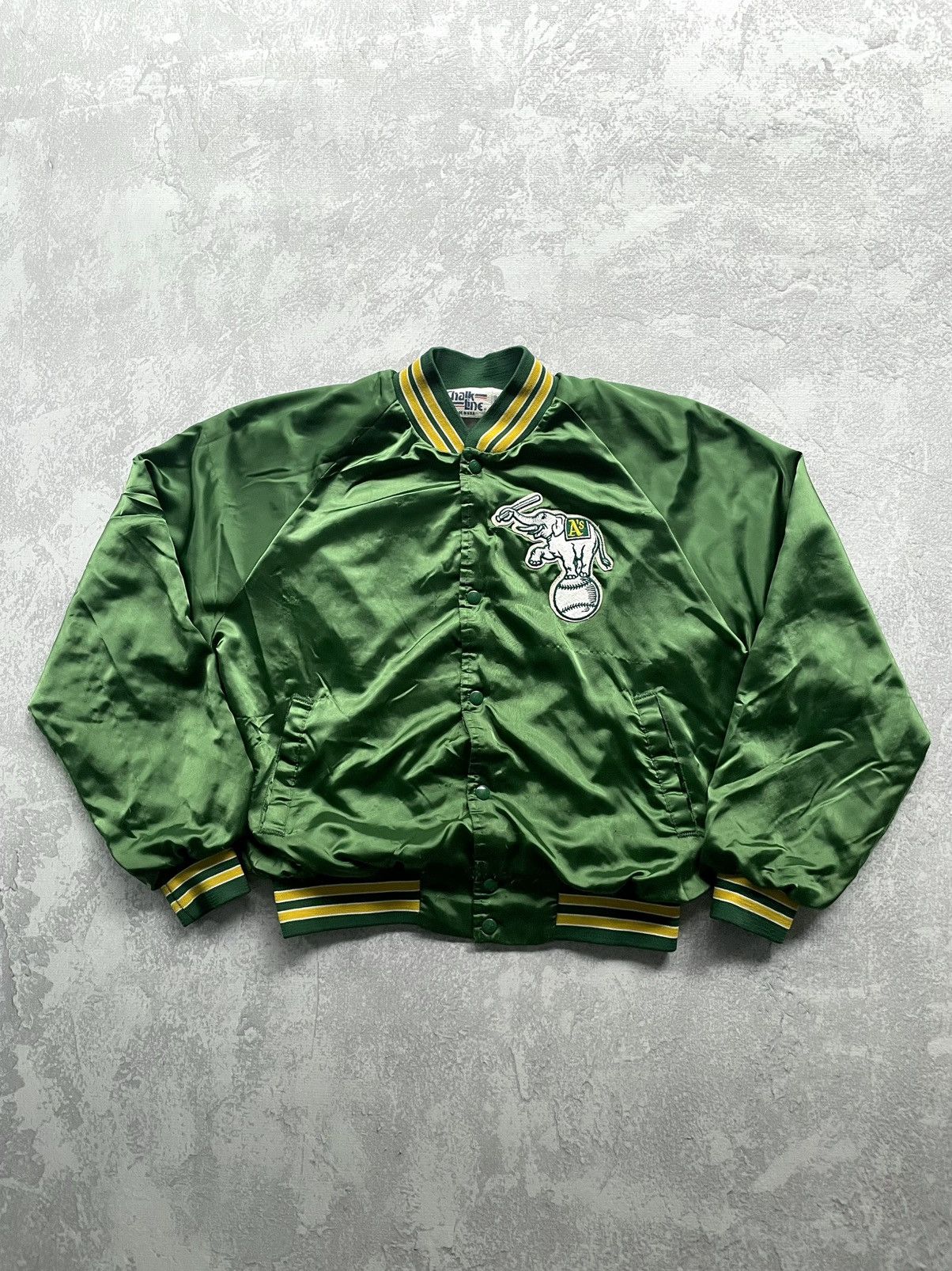 Chalk Line Vintage MLB Chalk Line Oakland Athletics A's Satin Jacket Size US L / EU 52-54 / 3 - 1 Thumbnail