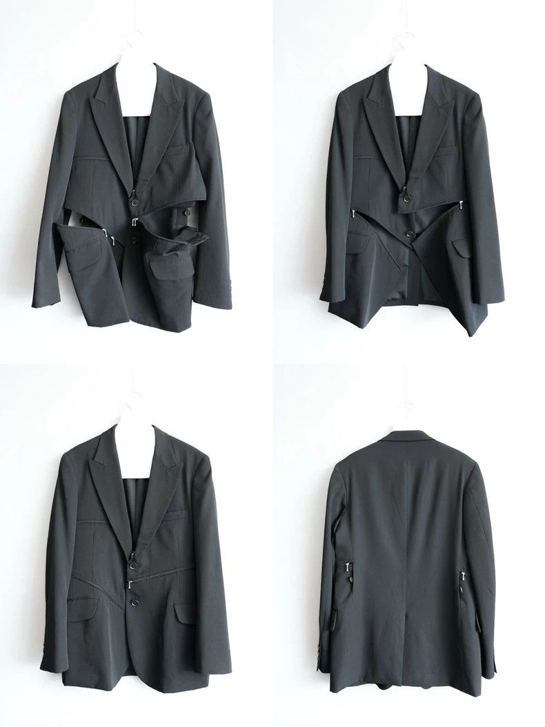 Yohji Yamamoto yohji yamamoto08 AW Show Deconstructed Zipper Jacket 2503-N Size US M / EU 48-50 / 2 - 2 Thumbnail