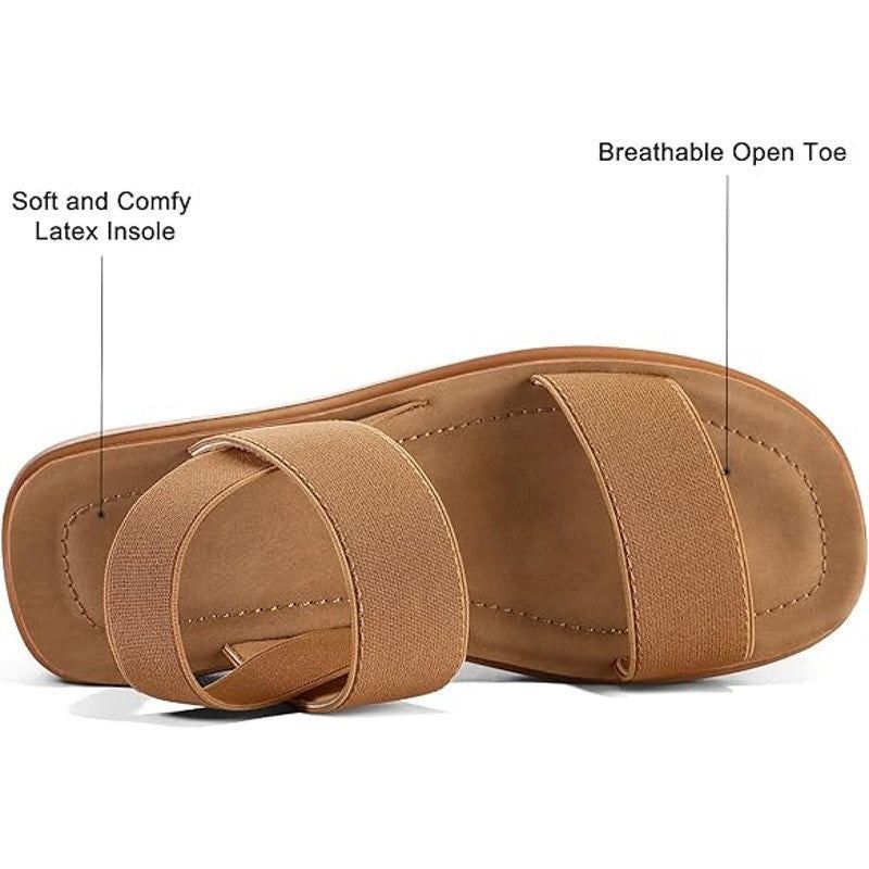 Other Mysoft 9.5 Camel Brown 1.5" Platform Wedge Sandals Size US 9.5 / IT 39.5 - 4 Thumbnail