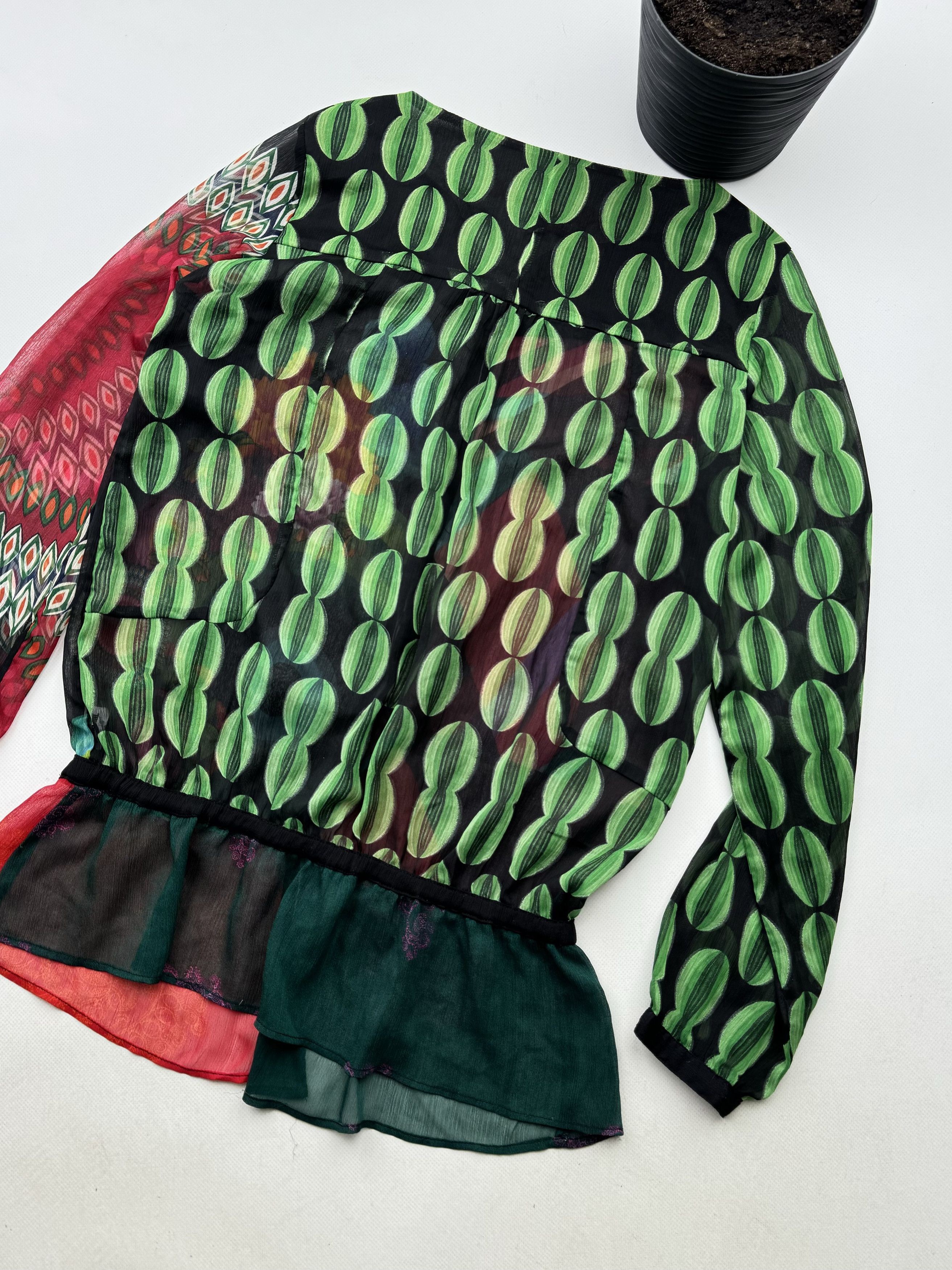 Desigual Desigual Printed Mesh Blouse (538) Size S / US 4 / IT 40 - 10 Thumbnail