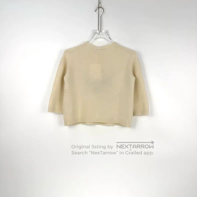 Dior Dior Milky white clover cashmere sweater Size L / US 10 / IT 46 - 4 Thumbnail