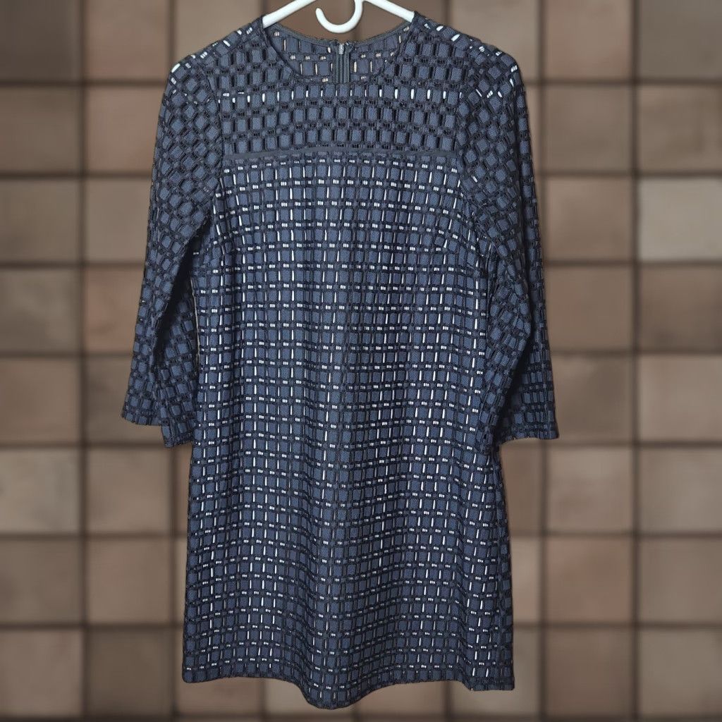 Vintage Erin Fetherston Black Eyelet Long Sleeve Lined Shift Dress-Size 4 Womens Size S / US 4 / IT 40 - 1 Thumbnail