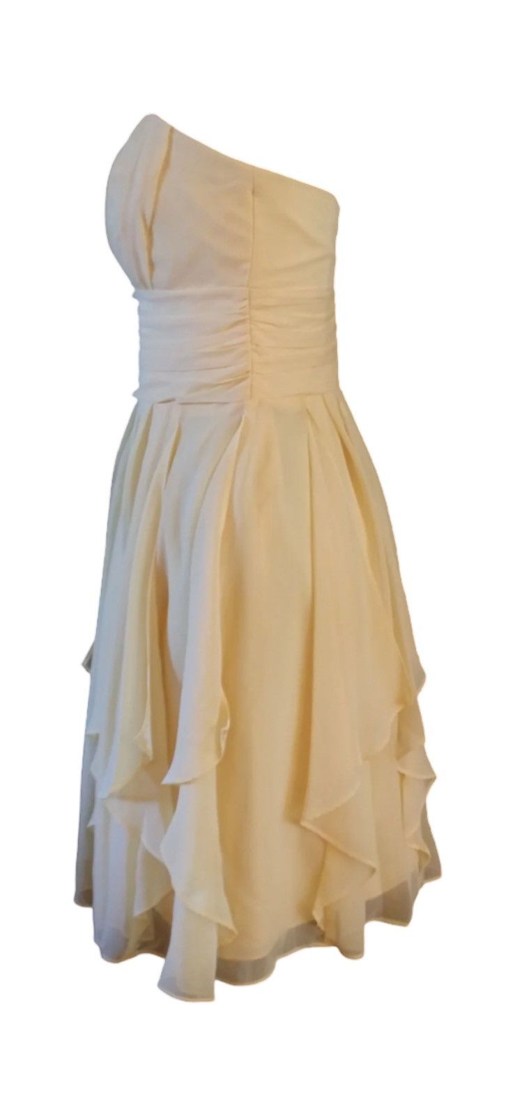 Other David's Bridal Dress Yellow F14169 Chiffon Prom Formal Size S / US 4 / IT 40 - 6 Thumbnail