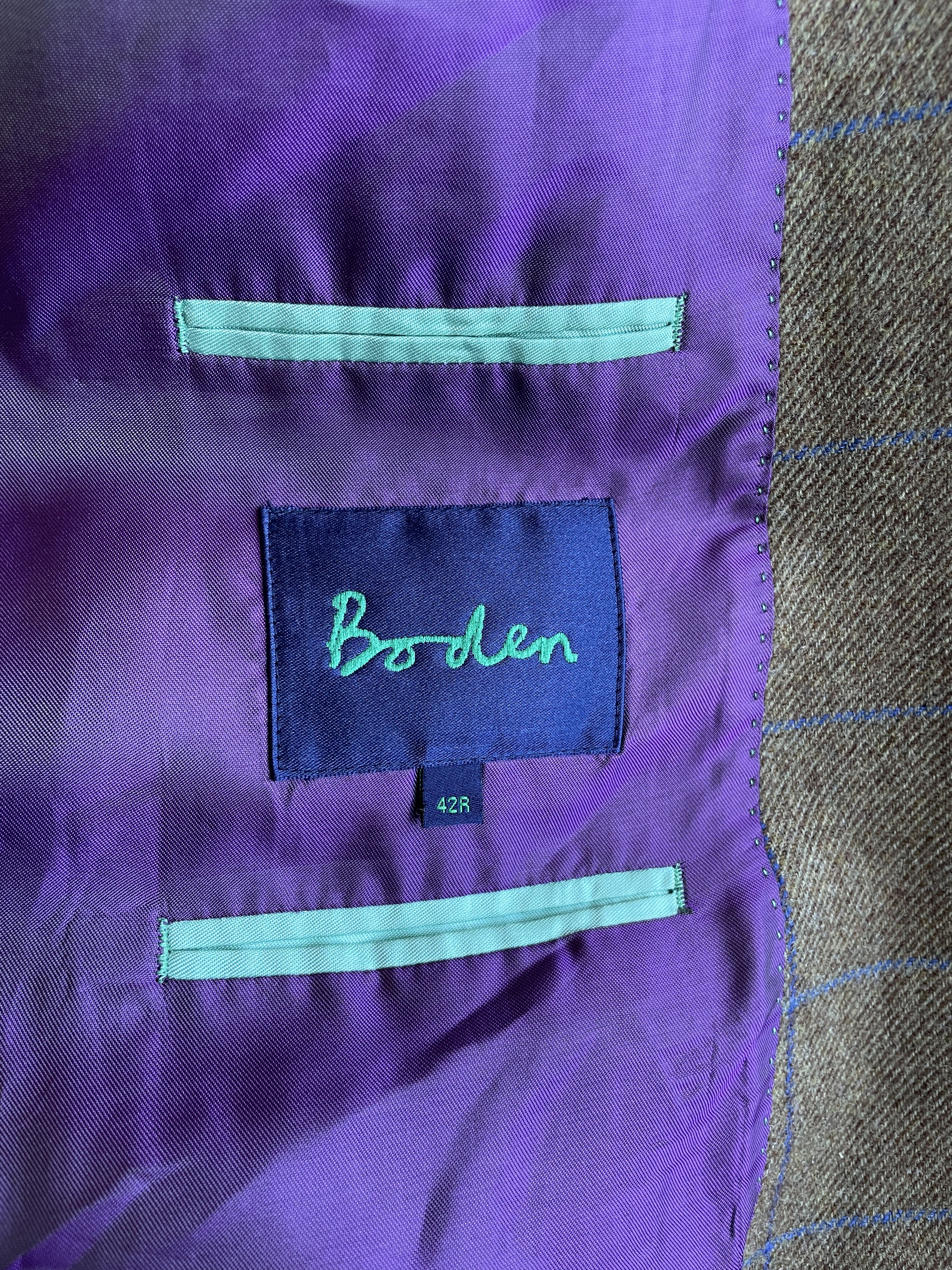 Boden Boden Tweed Windowpane Wool Sport Coat Blazer Size 42R - 8 Thumbnail