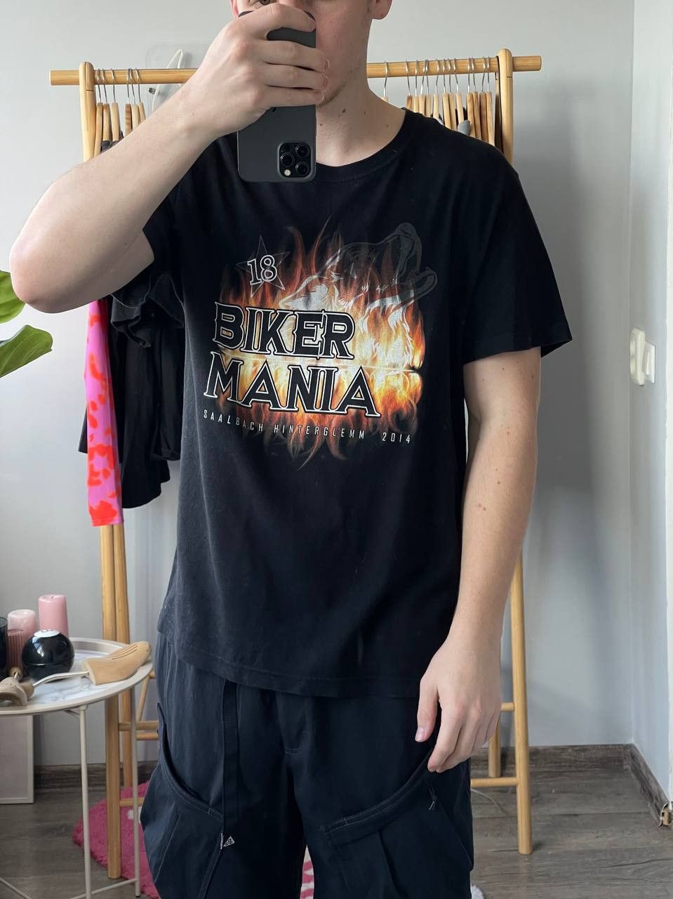 Vintage vintage biker mania big logo tee Size US L / EU 52-54 / 3 - 1 Thumbnail