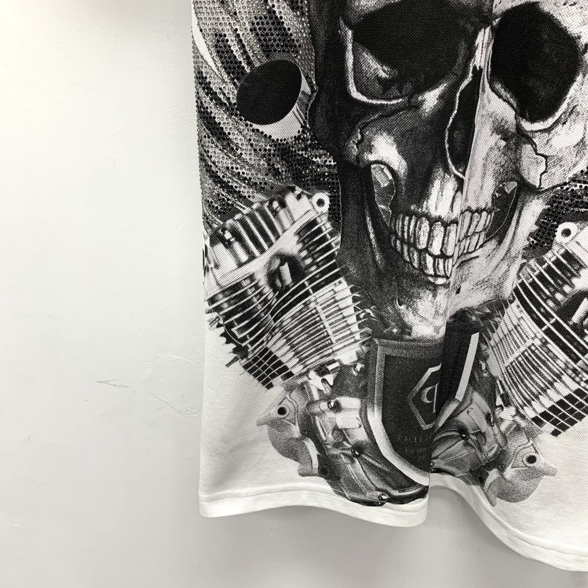 Philipp Plein Philipp Plein Skull Printed Short Sleeve Polo Shirt K26WX Size US L / EU 52-54 / 3 - 4 Thumbnail