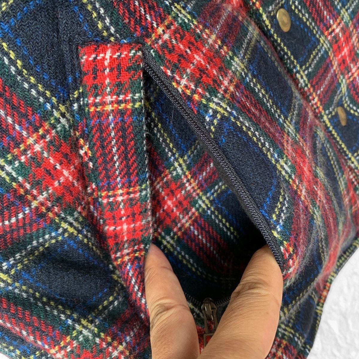Fred Perry Fred Perry Fur Collar Plaid Checkered Vest Jacket Size US M / EU 48-50 / 2 - 8 Thumbnail