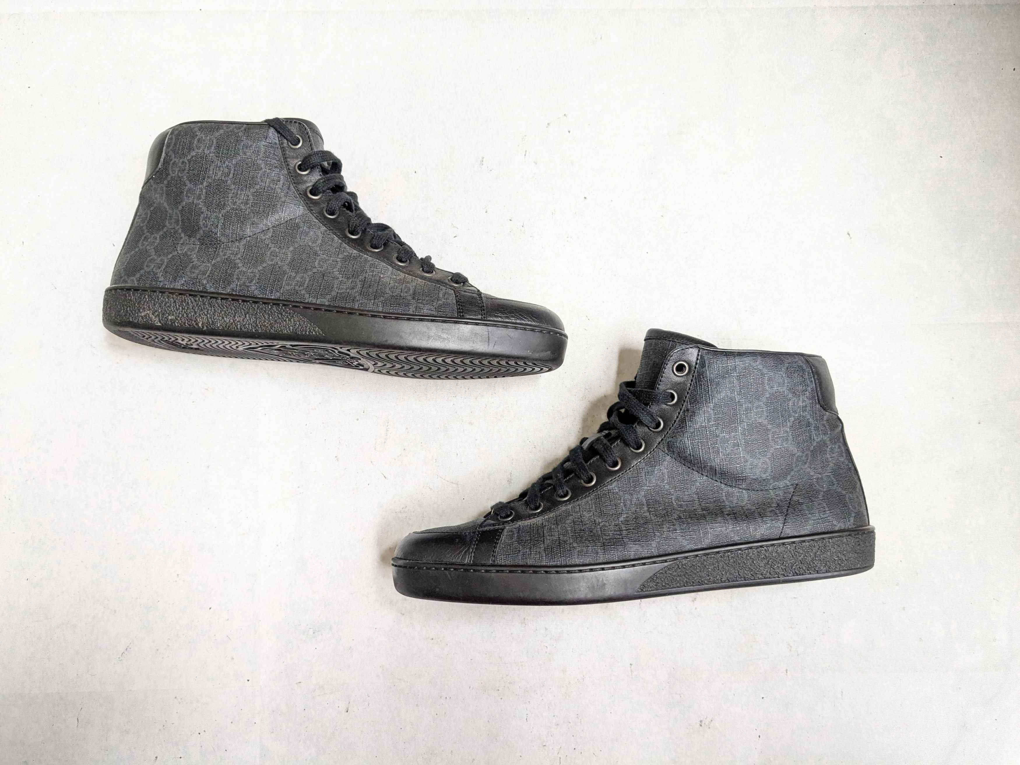 Gucci Gucci Monogram Sneakers Black 9 High Tops GG Logo Size US 9 / EU 42 - 1 Thumbnail