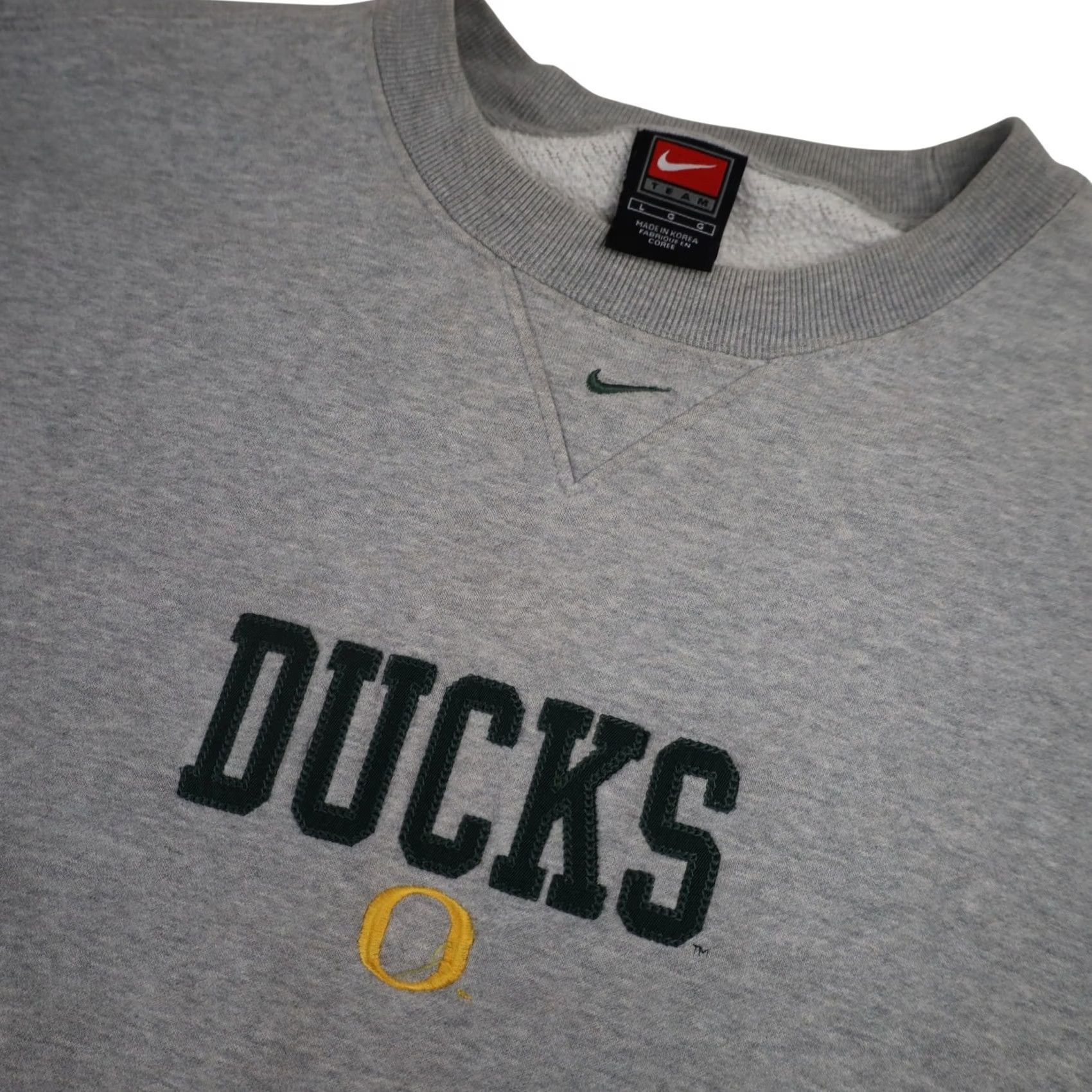 Nike VINTAGE Nike University of Oregon Ducks Spellout Sweatshirt Mens Sweatshirt Gray L Size US L / EU 52-54 / 3 - 4 Thumbnail