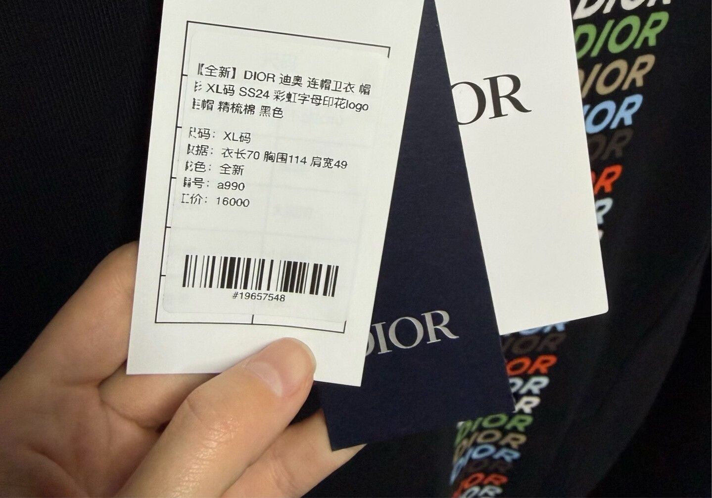 Dior Dior Rainbow Logo Hoodie XL SS24 Size US XL / EU 56 / 4 - 5 Thumbnail