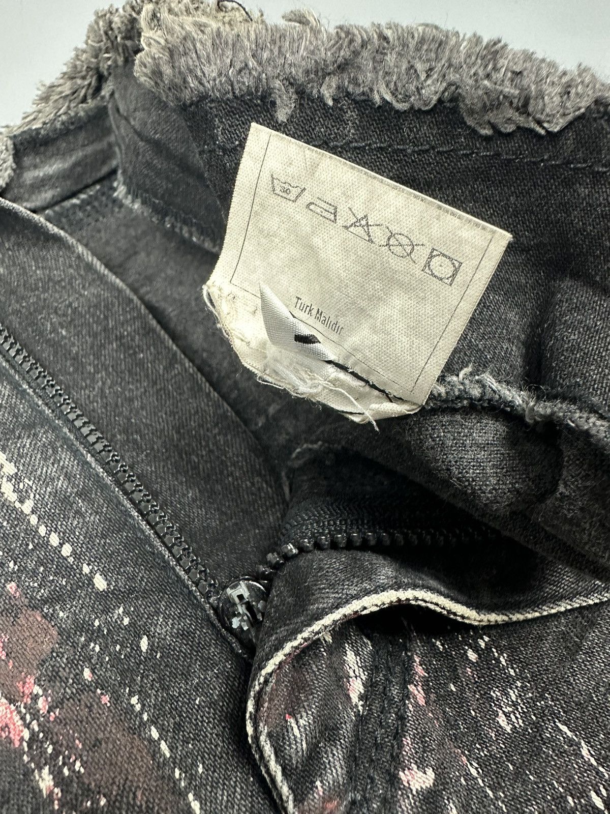 If Six Was Nine × Le Grande Bleu (L.G.B.) 🔥Rare🔥Axara Turk Malidir Punk Graffiti Painted Flared Pants Size US 28 / EU 44 - 9 Thumbnail