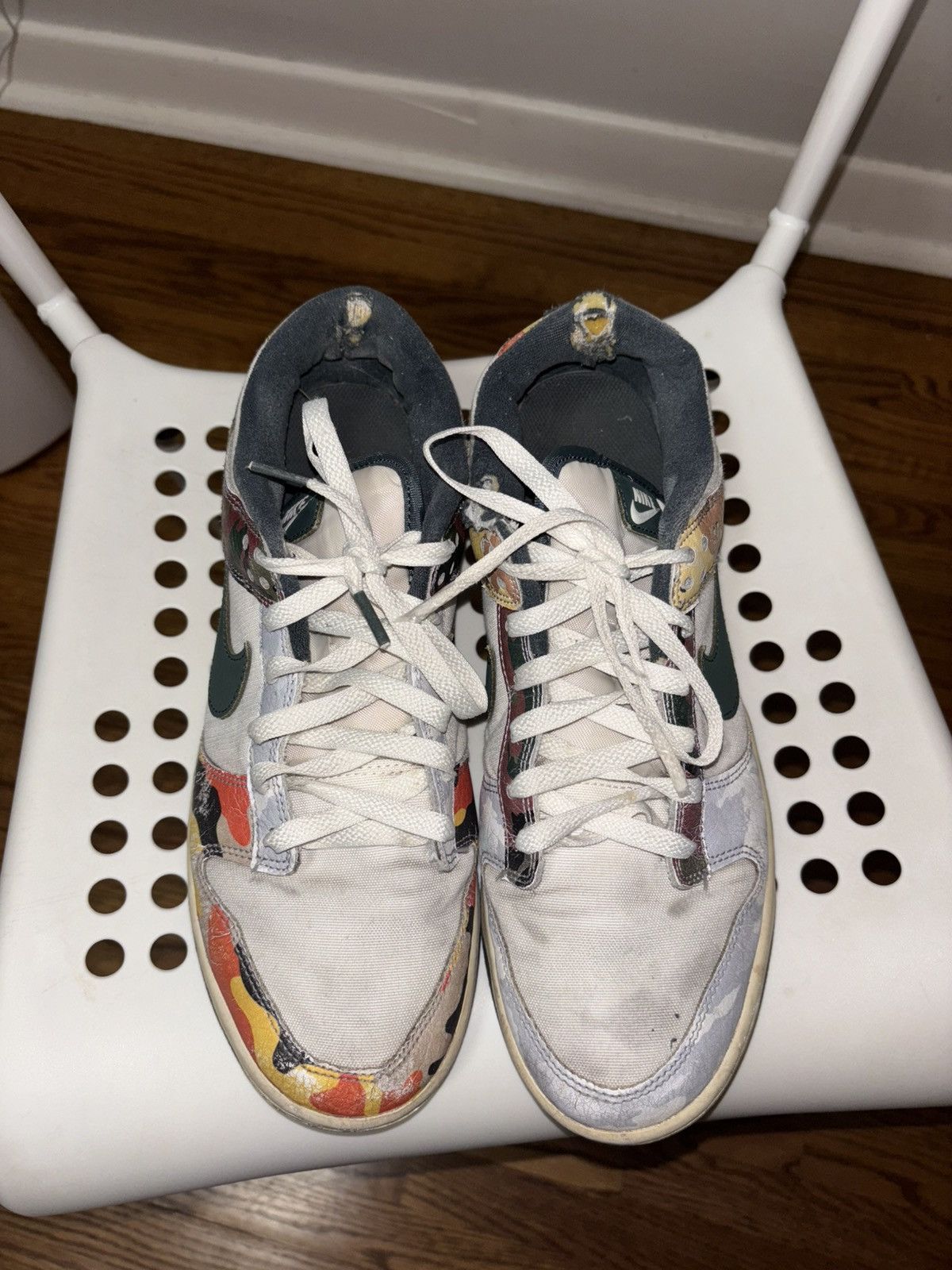 Nike Nike Dunk Low SE Sail Multi-Camo Size 10 Size US 10 / EU 43 - 3 Thumbnail