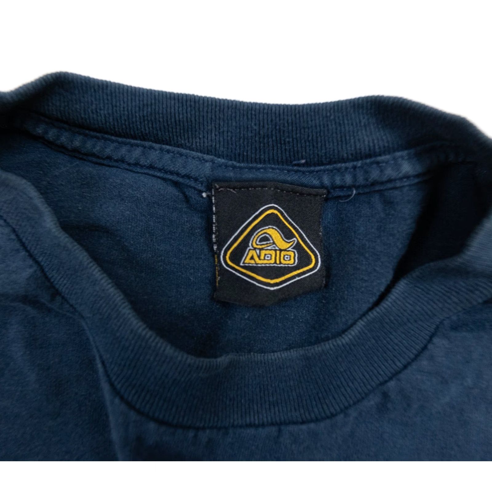 Vintage VINTAGE Adio T-Shirt Mens Large Blue Short Sleeve Crew Neck Logo Knit Cotton 90s 2000s Skateboard Streetwear Mens Size US L / EU 52-54 / 3 - 4 Thumbnail