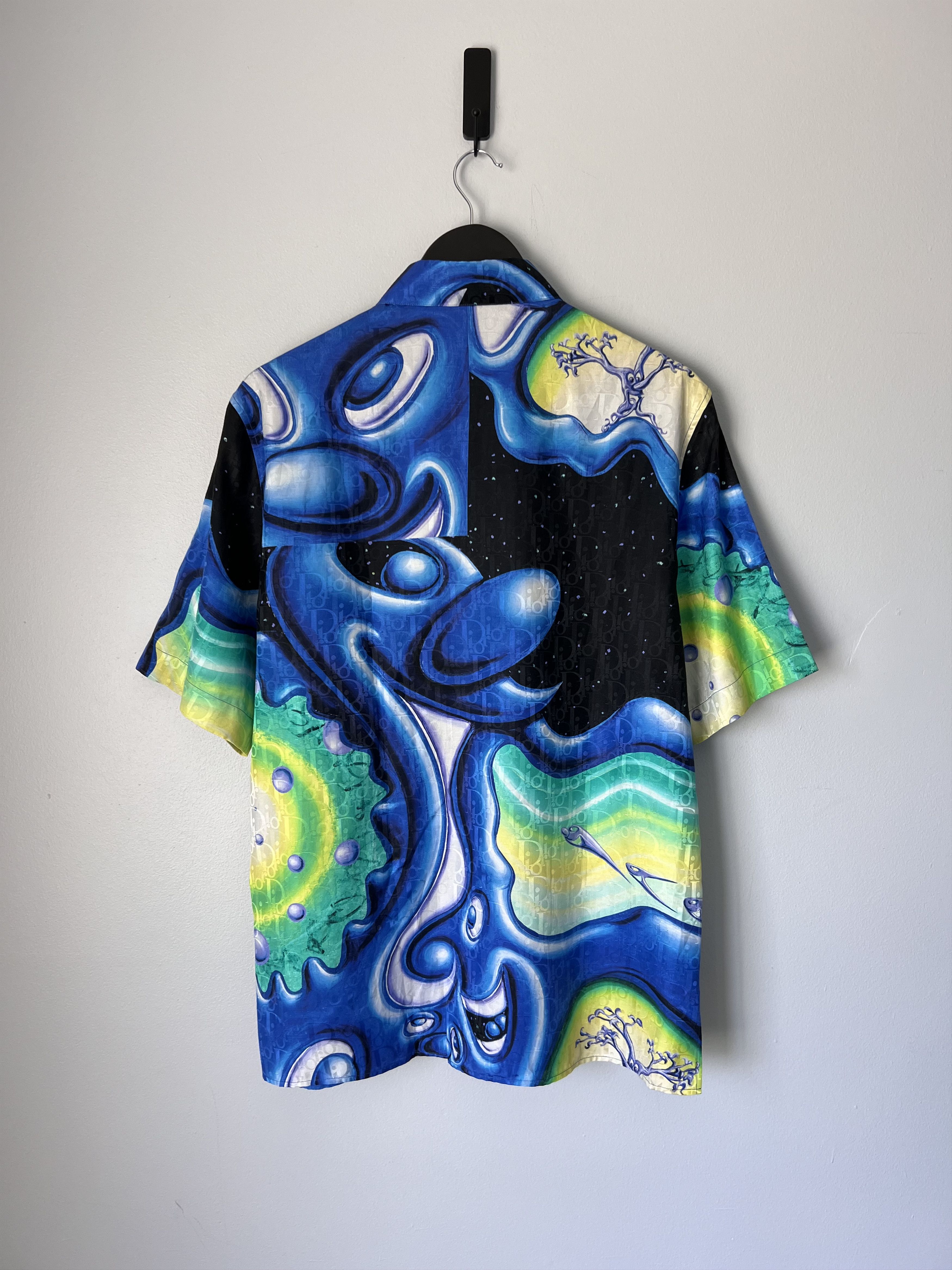 Dior Dior Kenny Scharf Oblique Logo Silk Shirt Size US M / EU 48-50 / 2 - 6 Thumbnail