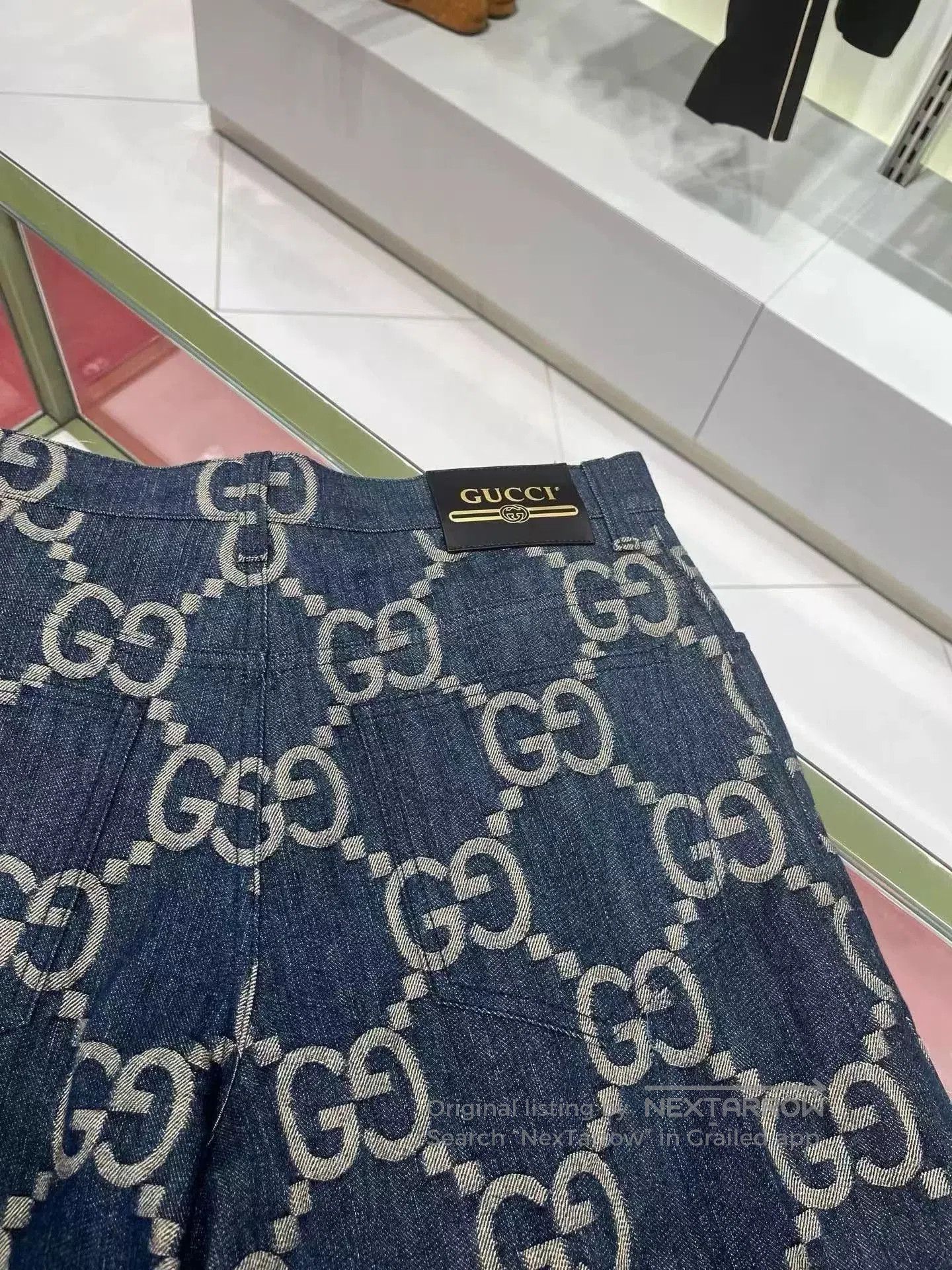 Gucci Gucci Men's Denim Double G Shorts. Size US 31 - 2 Thumbnail