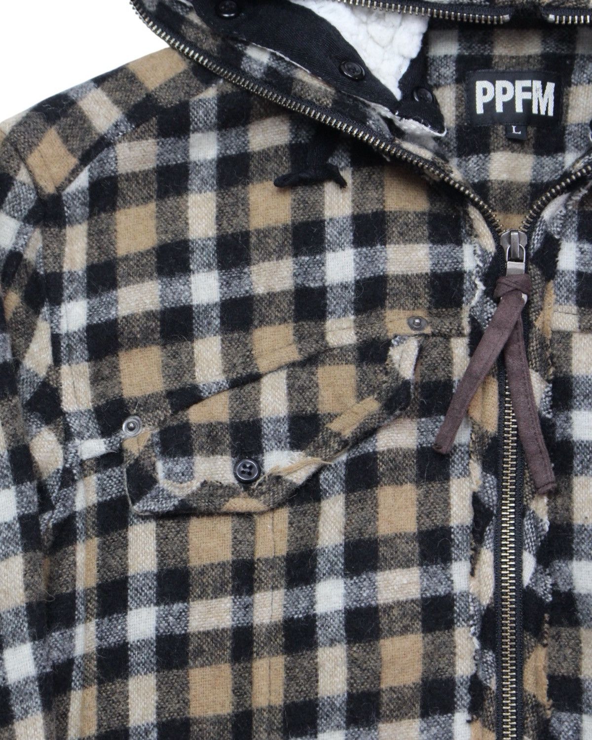 If Six Was Nine AW2013 PPFM “EASTERN ROCK” EMBROIDERED PLAID ZIP HOOD JACKET Size US L / EU 52-54 / 3 - 4 Thumbnail