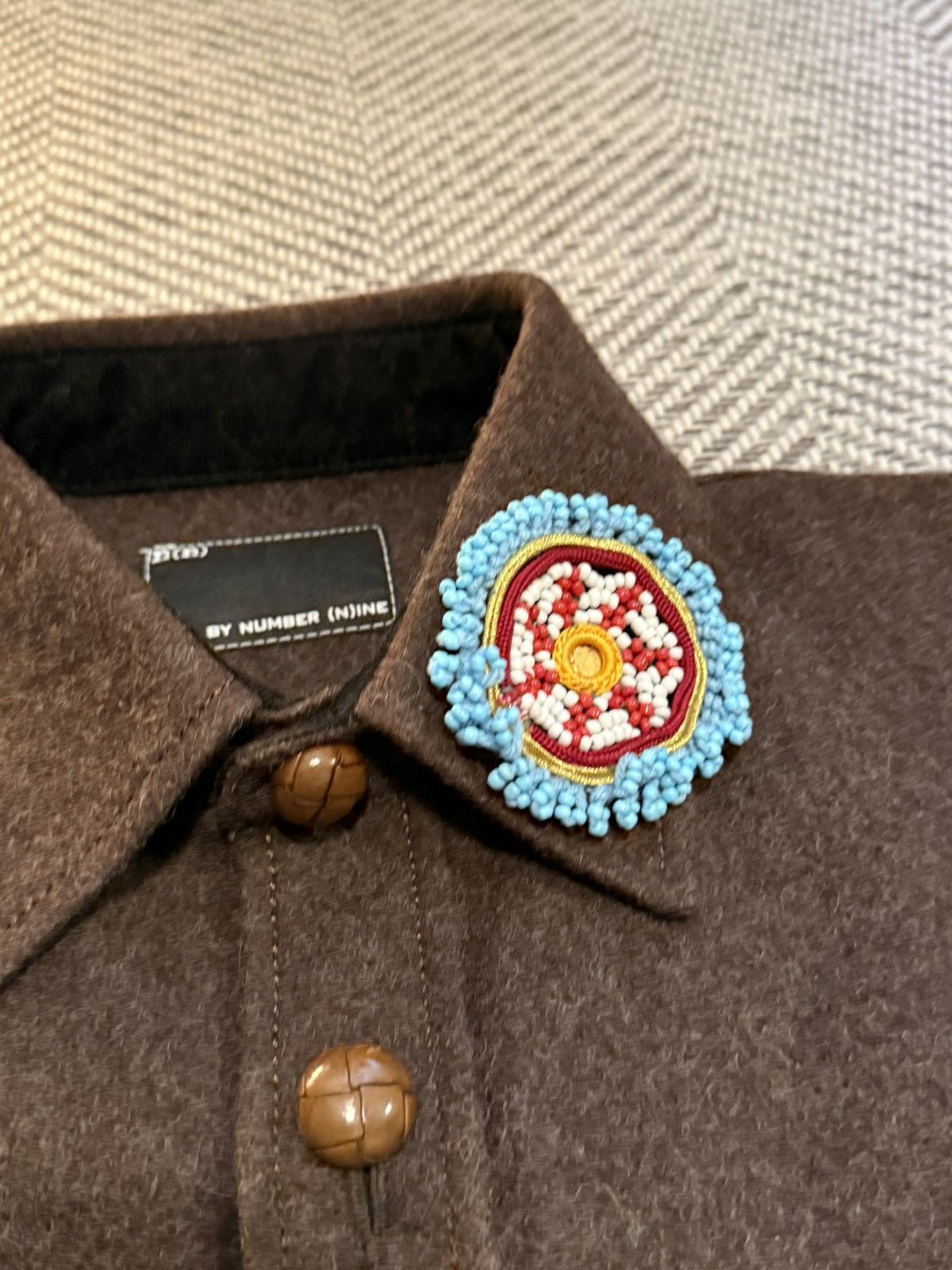 Number (N)ine n(n) by NUMBER (N)INE BEADS BROOCH WOOL JACKET Size US M / EU 48-50 / 2 - 3 Thumbnail