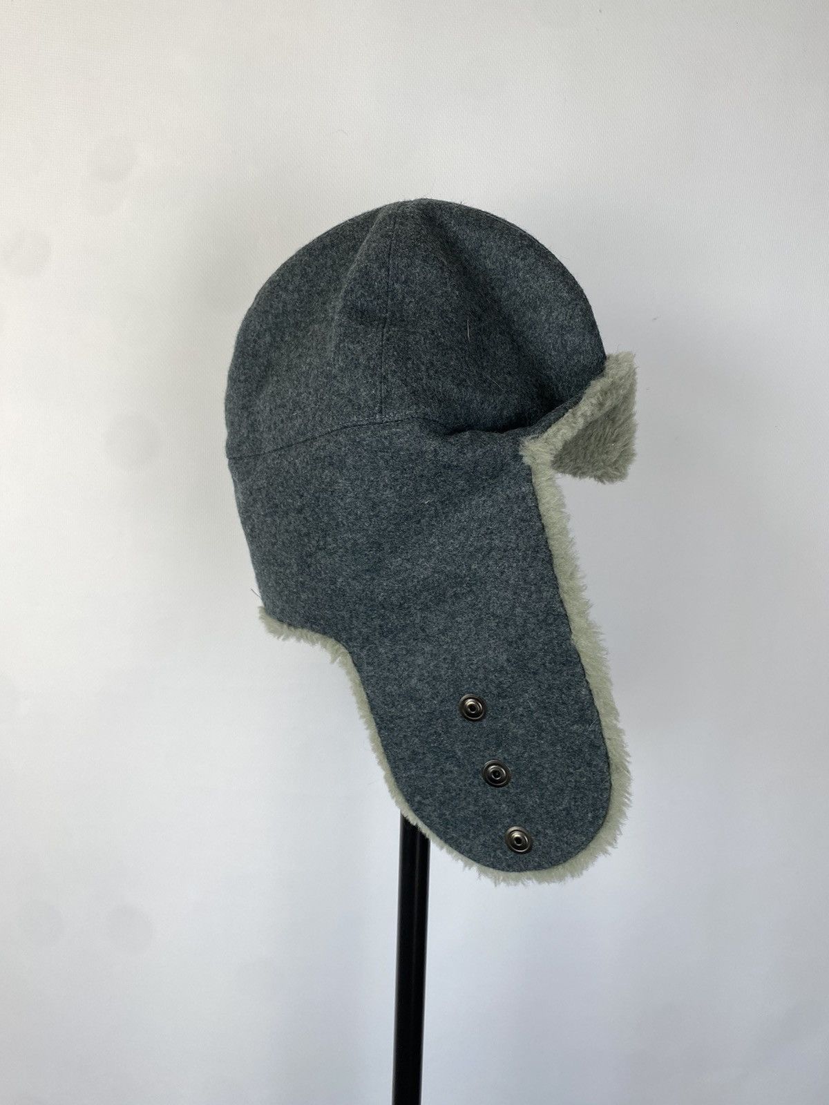 Japanese Brand × Vintage Y2K HYPE Army FUZZY MOHAIRE AVIATOR USSR USHANKA HAT bubble Size ONE SIZE - 5 Thumbnail