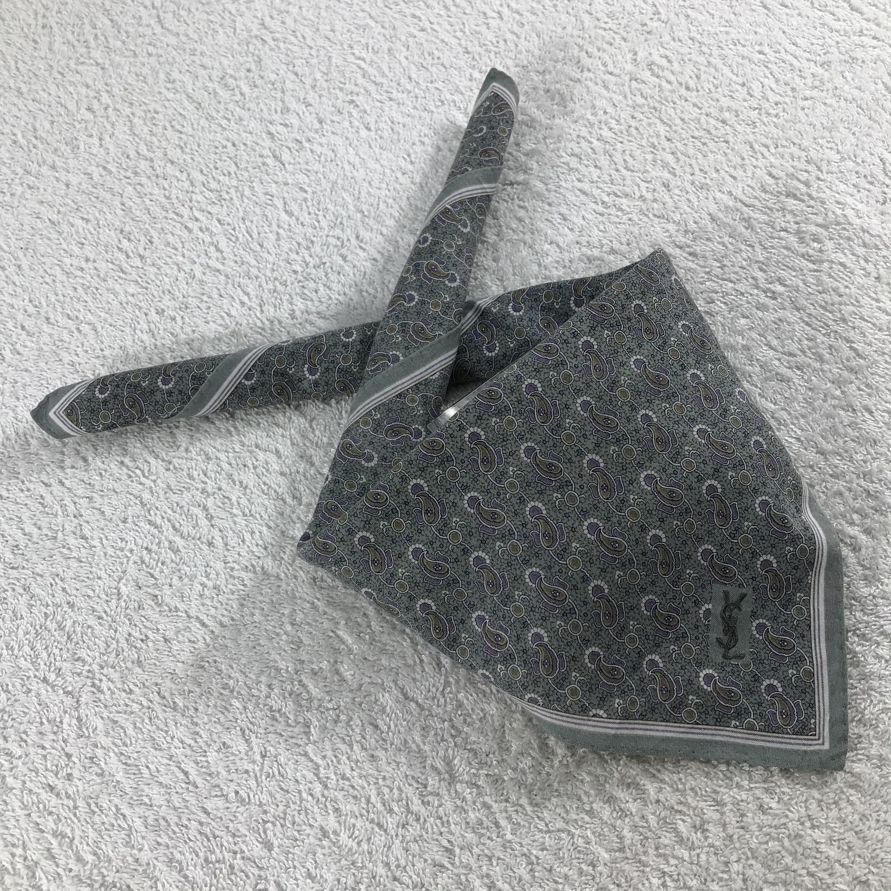 Vintage × Yves Saint Laurent Yves Saint Laurent Bandana / Handkerchief /Neckerchief -S194 Size ONE SIZE - 4 Thumbnail